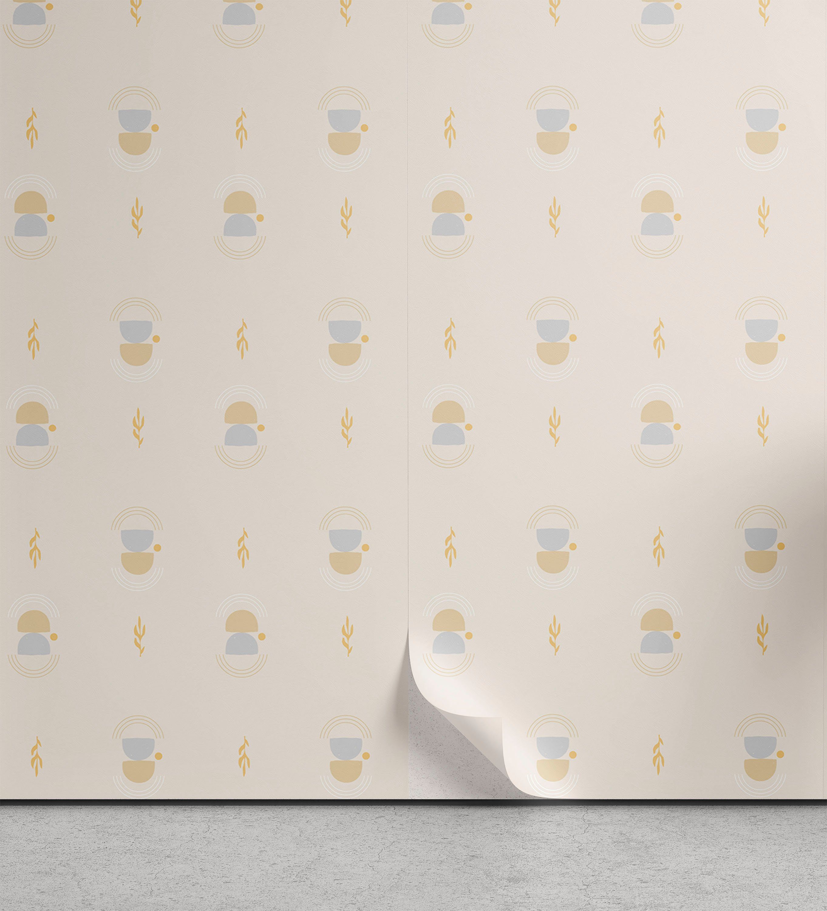 Abakuhaus Vinyltapete selbstklebendes Wohnzimmer Küchenakzent, neutrale Farbe Minimal Forms Ast