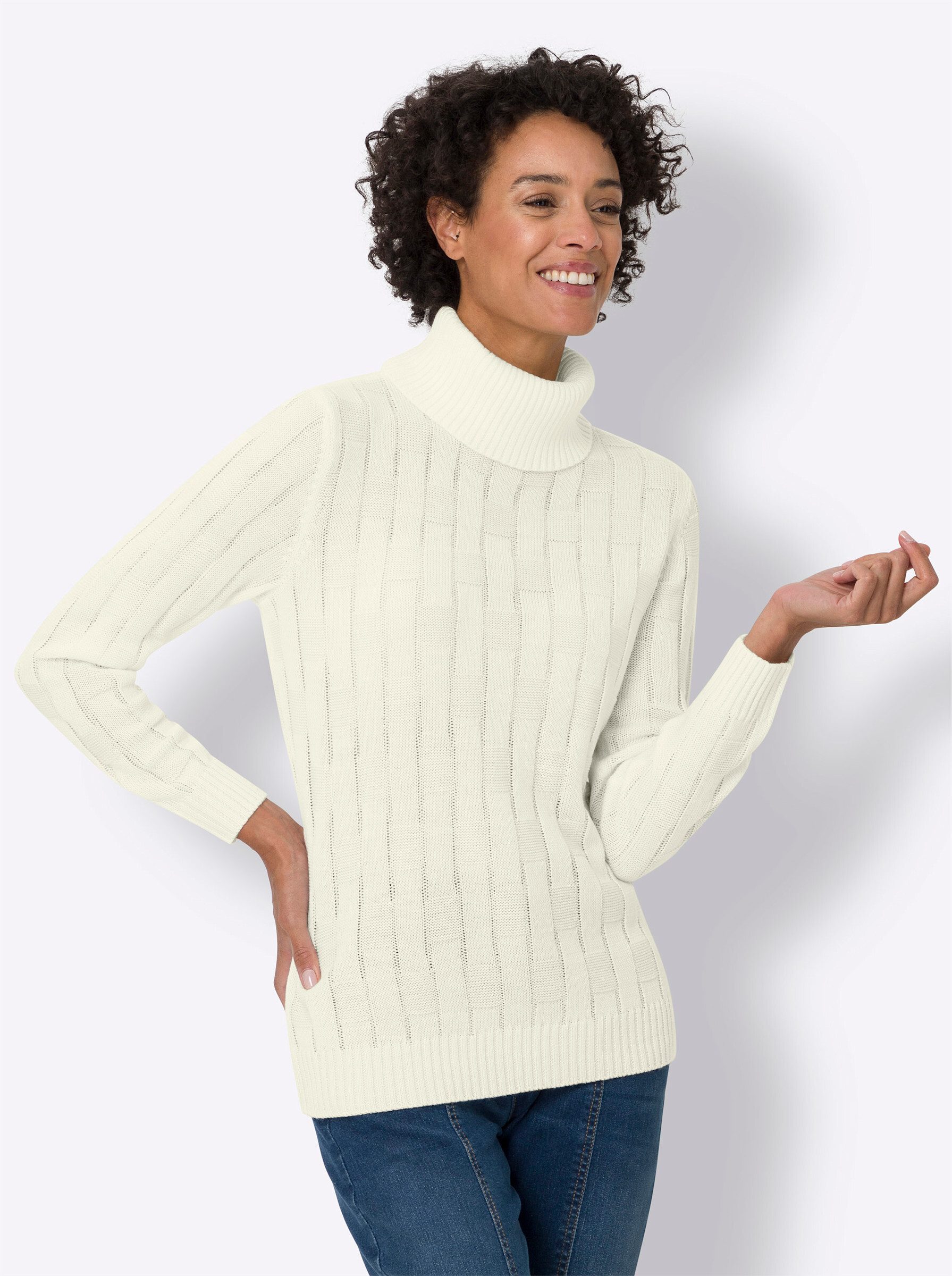 Strickpullover Rollkragen-Pullover