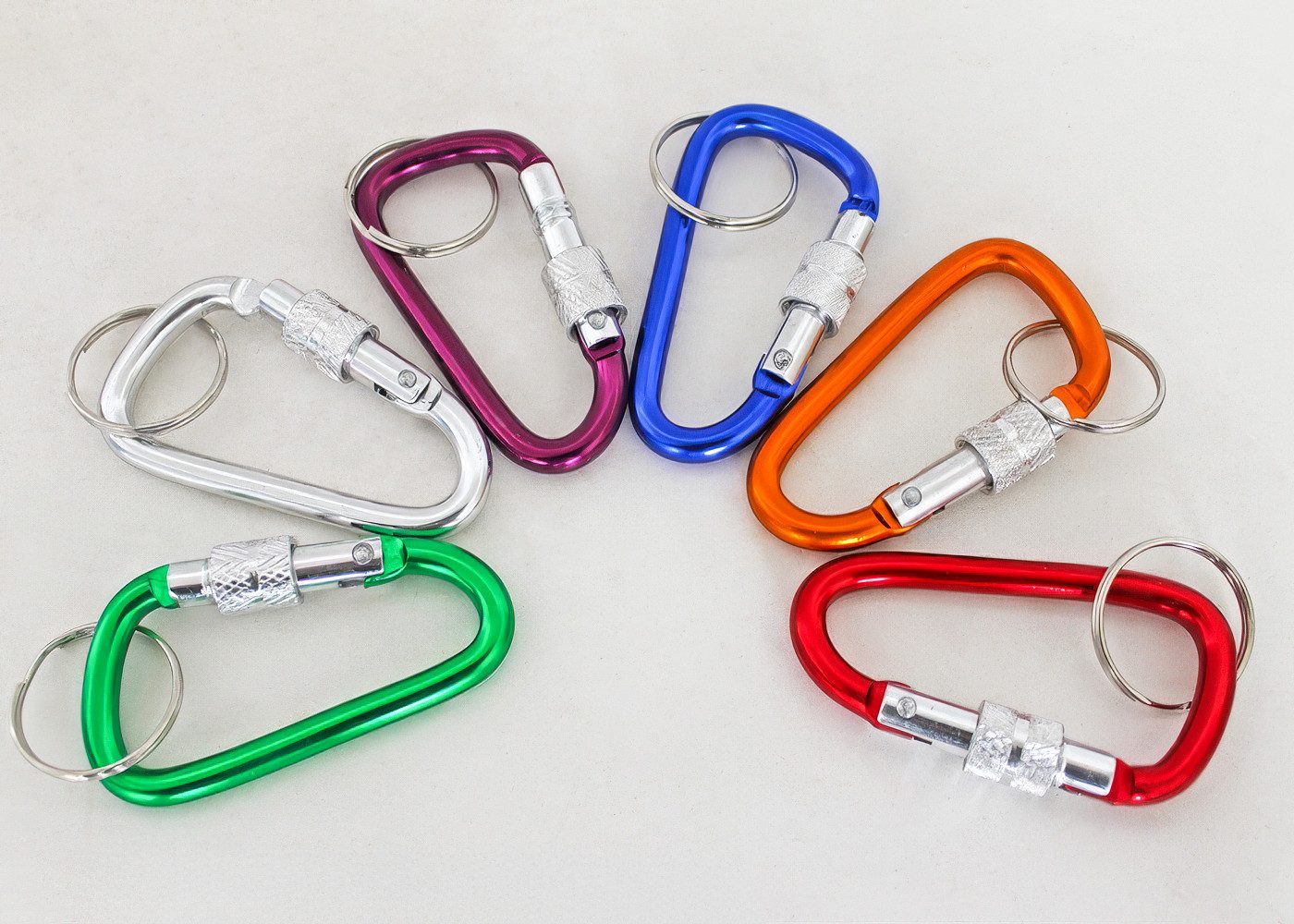 Yudu Karabiner 12 stück Alu Schraubkarabiner Karabinerhaken Karabiner Schnapphaken