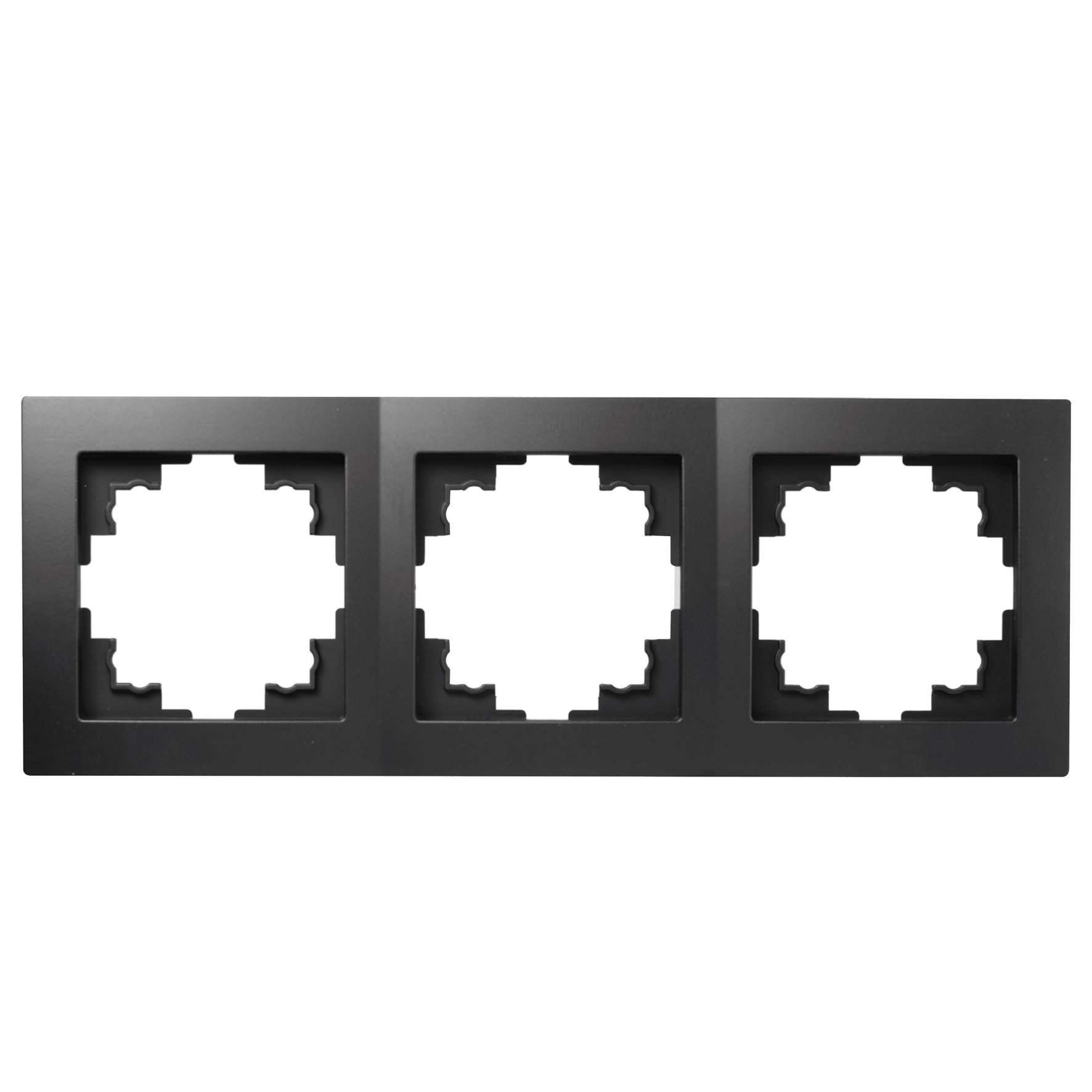 Lichtideen Schalter 2505 Levina Rahmen 3er schwarz 223*81mm für Schalter Serien Einsätze (Taster, Schalter, Anennendose, Steckdose mit USB lieferbar)