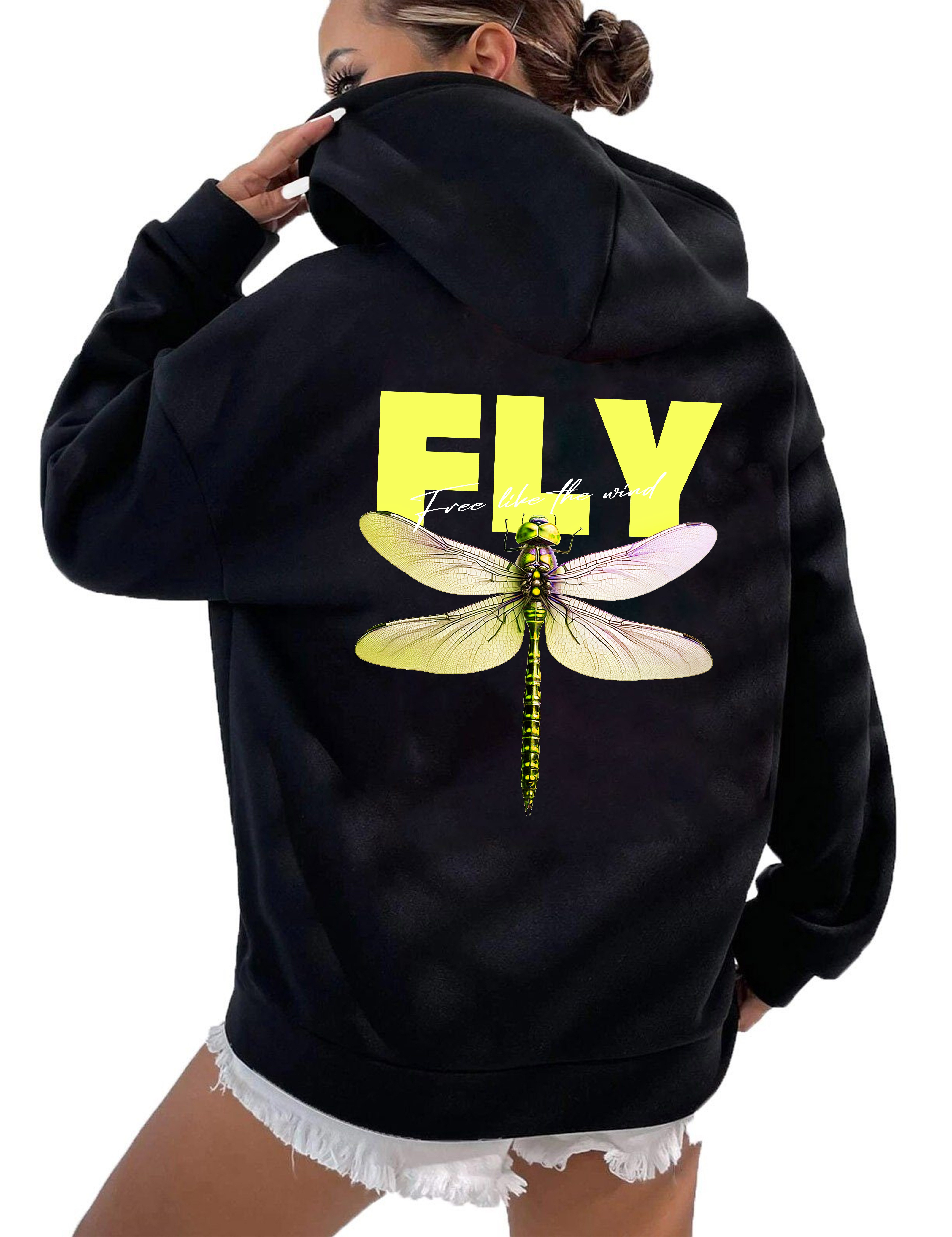 RMK Kapuzenpullover Damen Winter Pullover Fly Libelle