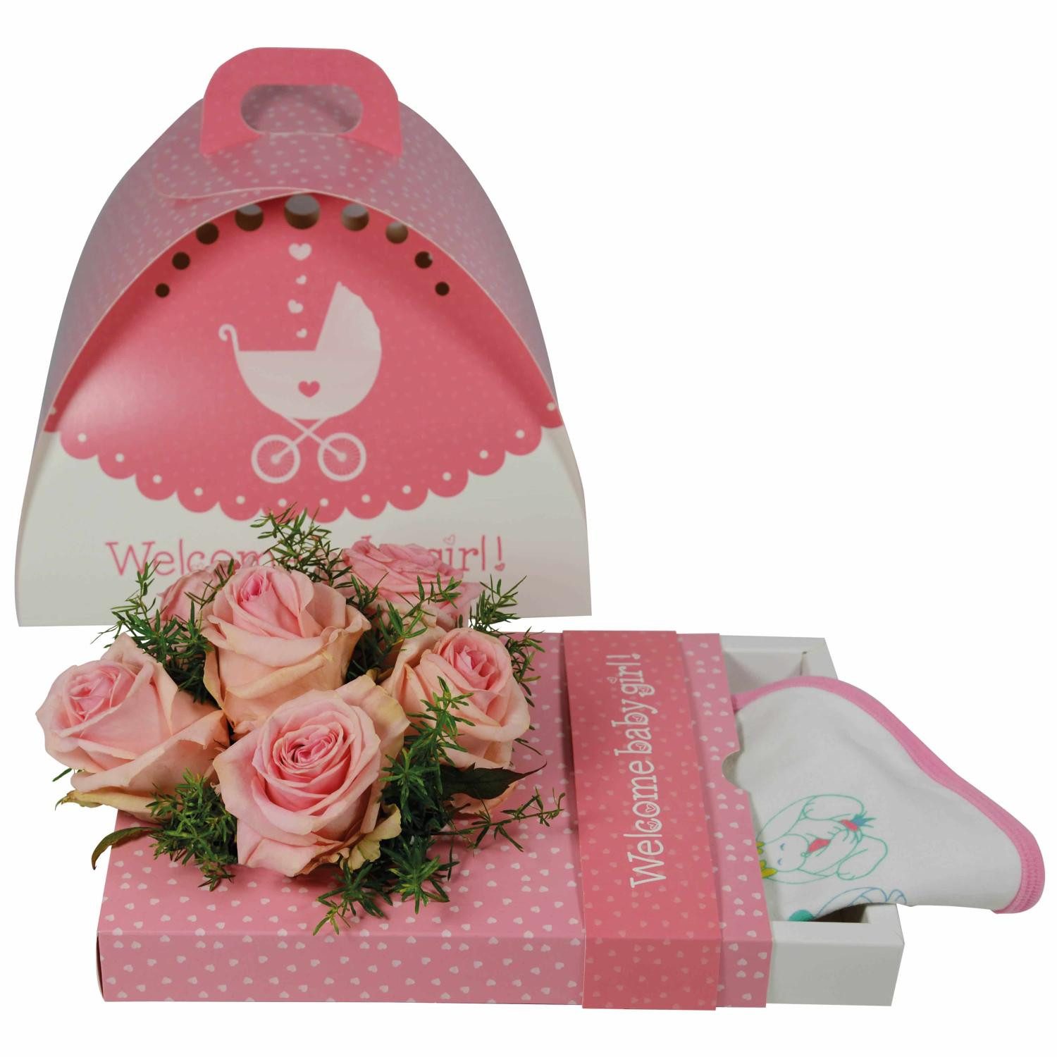 Oasis Bastelmoos OASIS® Floristikbedarf floxi Geschenkbox Blumen, rosa, 22,5x17,5x3,2cm