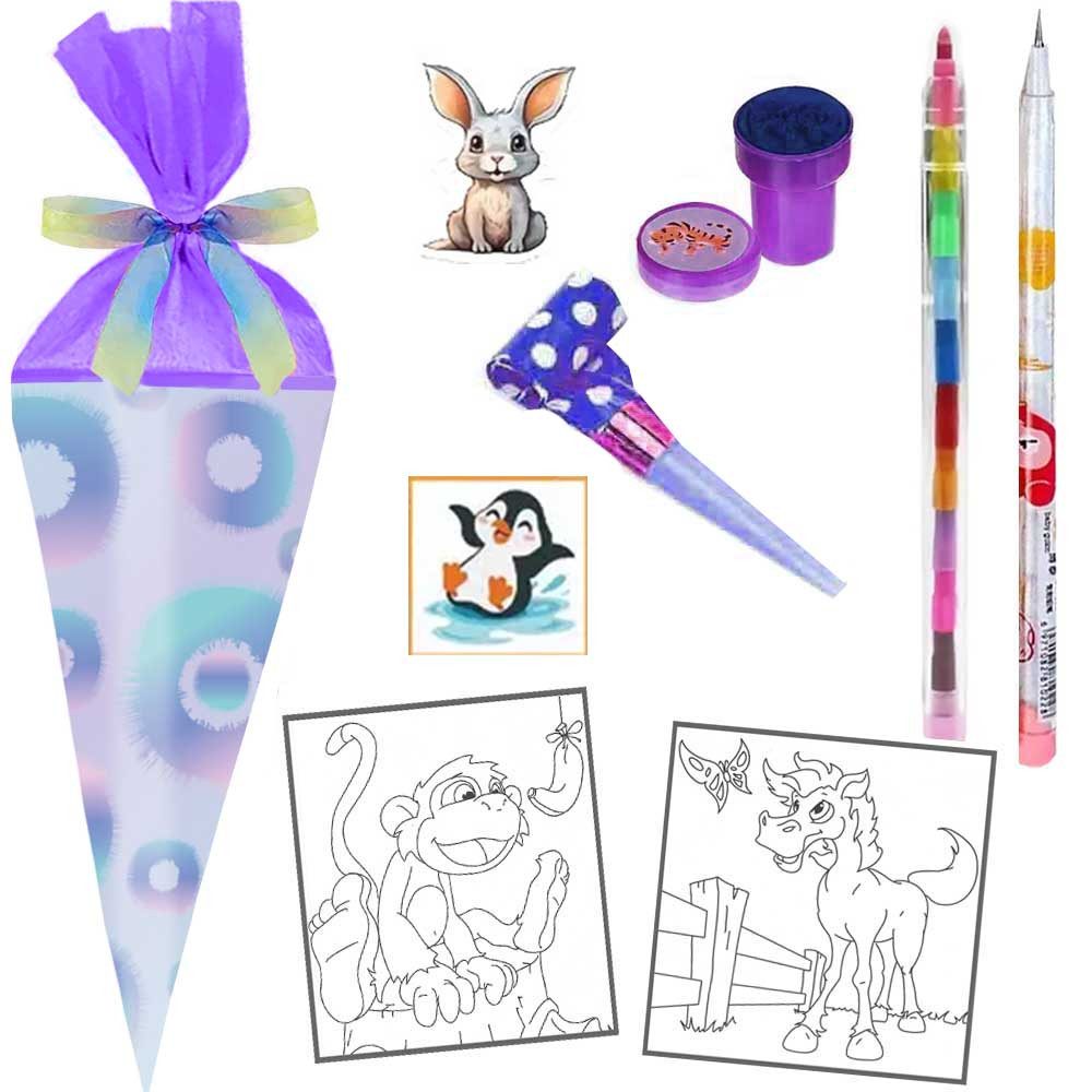 Herlitz Schultüte 15 cm gefüllt flieder Mini Punkte