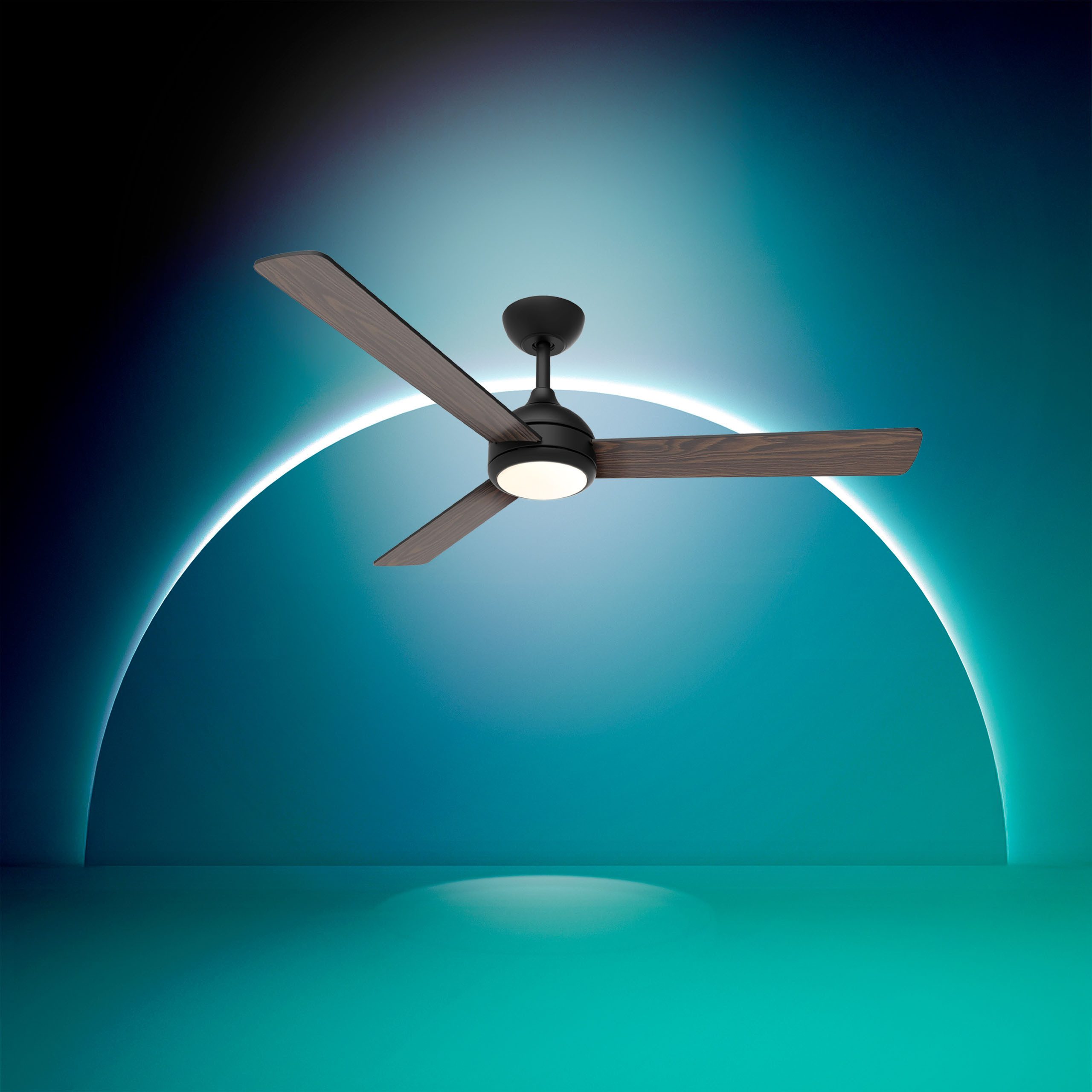Philips LED Deckenleuchte Civx 24W, Ventilator 32W, drehbare Blätter, ⌀132cm schwarz-dunkelbraun, CCT - über Fernbedienung, Dimmer, Dimmfunktion, Ein-/Ausschalter, Farbsteuerung, Fernbedienung, Infrarot inkl., Memoryfunktion, Ventilatorfunktion, dimmbar über Fernbedienung, mehrere Helligkeitsstufen, LED fest integriert, warmweiß - kaltweiß, 3000-6500 Kelvin, dimmbar mit Fernbedienung, 2500 Lumen
