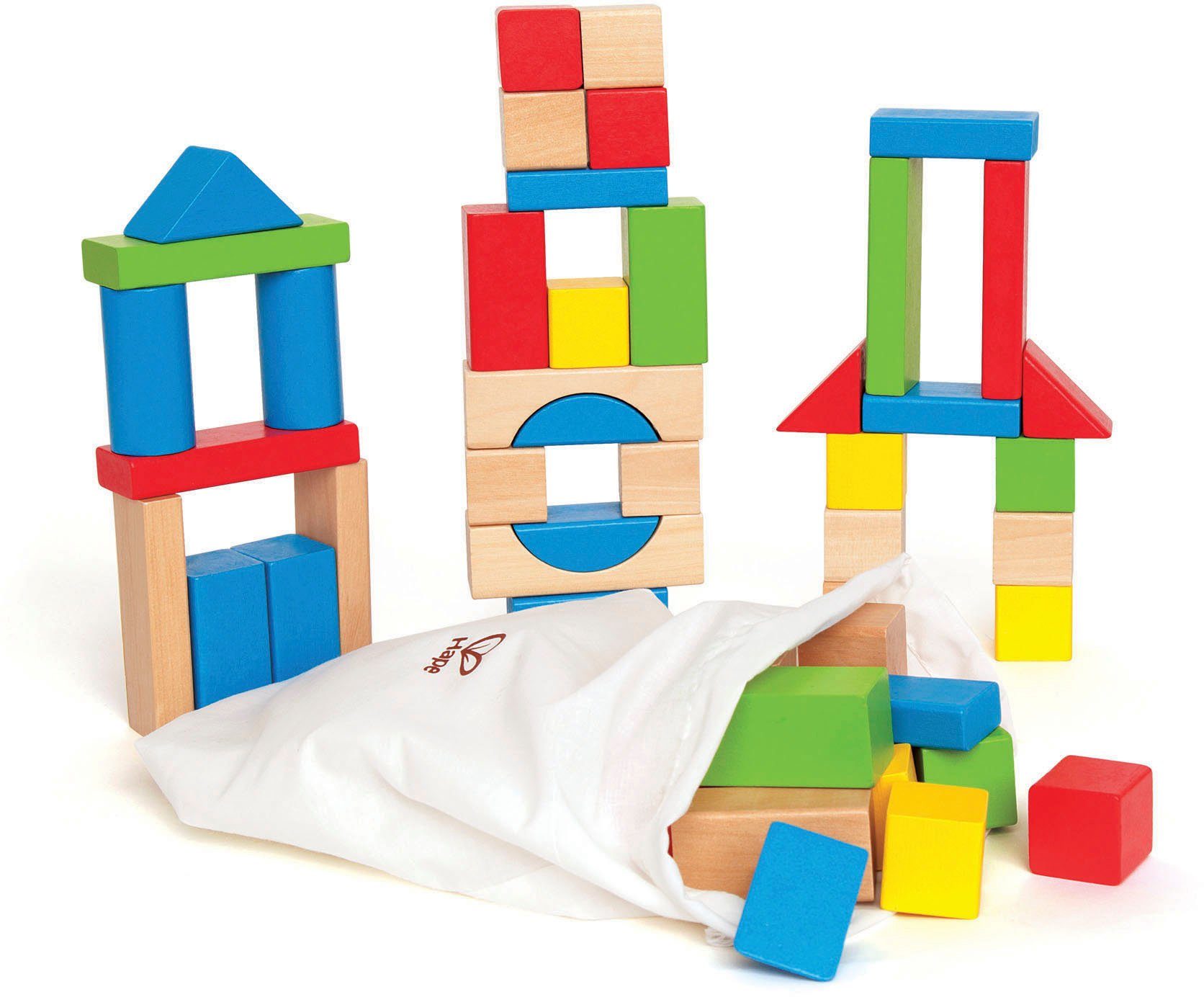 Hape Spielbausteine Bunte Holzbausteine, (Set, 50 St), FSC®- schützt Wald - weltweit