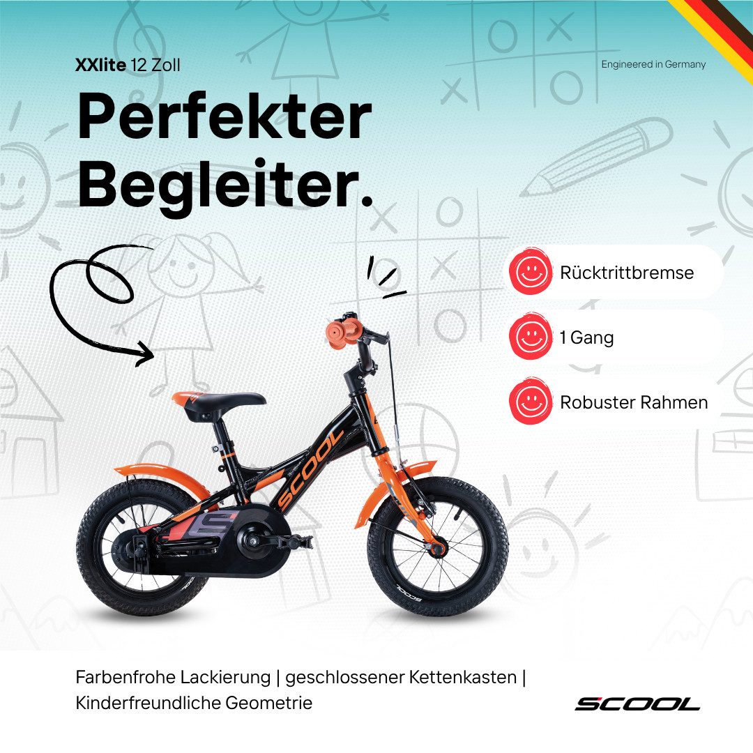 S’COOL Kinderfahrrad XXlite, 1 Gang, 12 / 16 / 18 Zoll
