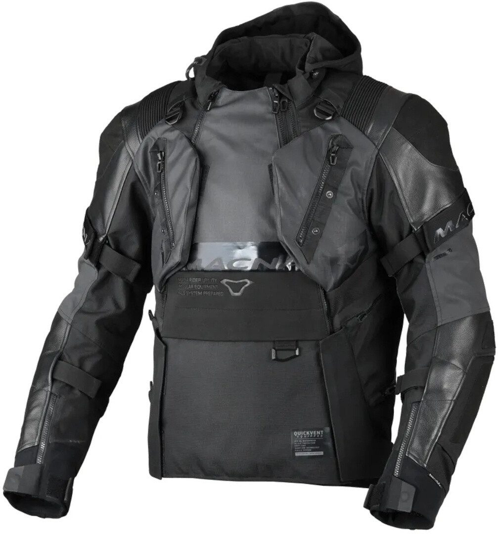 Motorradjacke Tryton NightEye wasserdichte Motorrad Leder-/Textiljacke