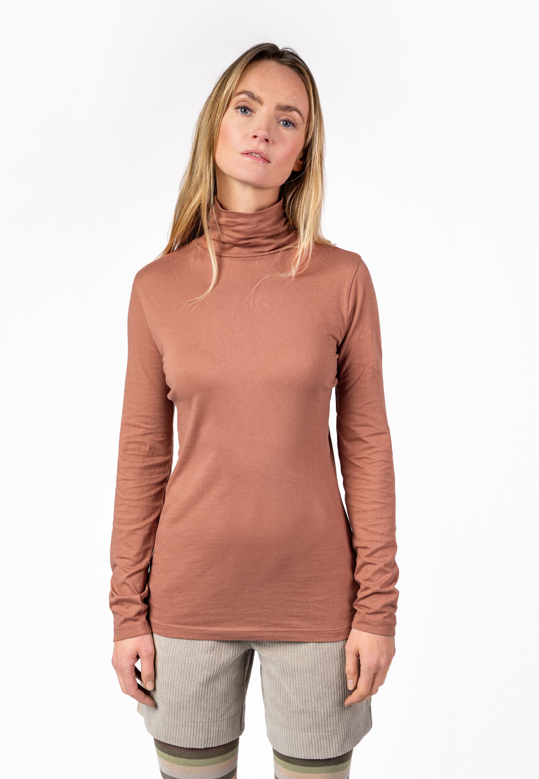 LIVING CRAFTS Rollkragenpullover NIA GOTS zertifiziert