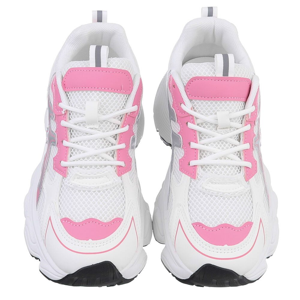 Ital-Design Damen Low-Top Freizeit Sneaker (88519502) Flach Sneakers Low in Weiß