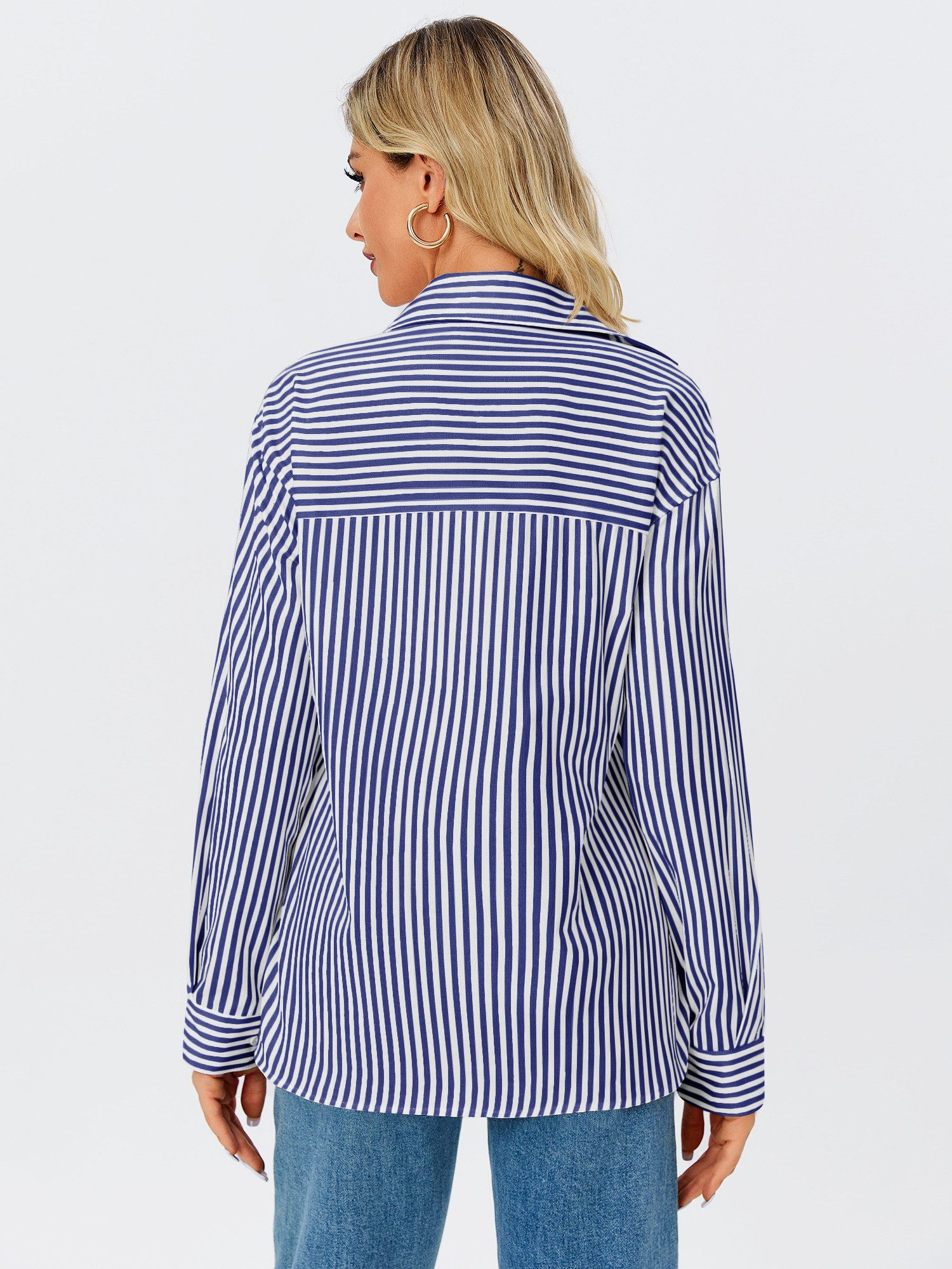 Imily Bela T-Shirt Damen Langarmshirt Gestreifter (Packung, 1-tlg., 1per-Pa günstig online kaufen