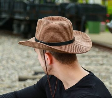 Dekorative Strohhut Western Cowboyhut, Strandhut, Sonnenschirm Strohhut