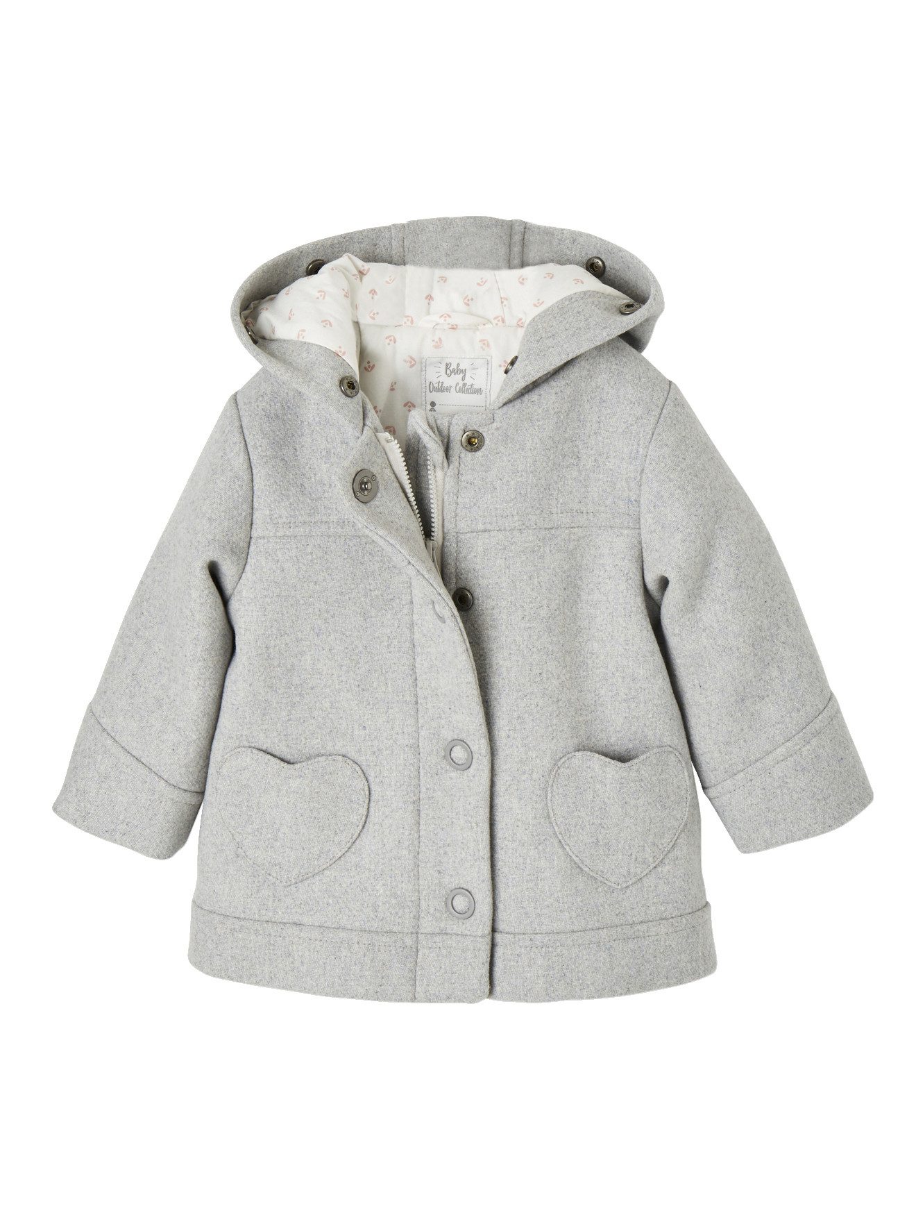 vertbaudet Dufflecoat Mädchen Baby Mantel mit Kapuze