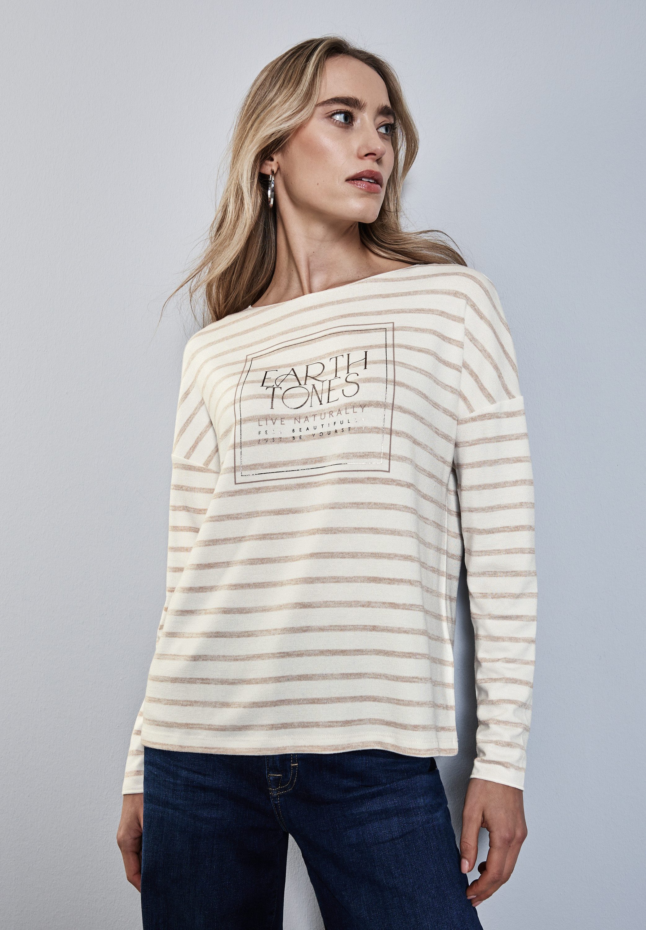 STREET ONE Langarmshirt mit U-Boot-Ausschnitt günstig online kaufen