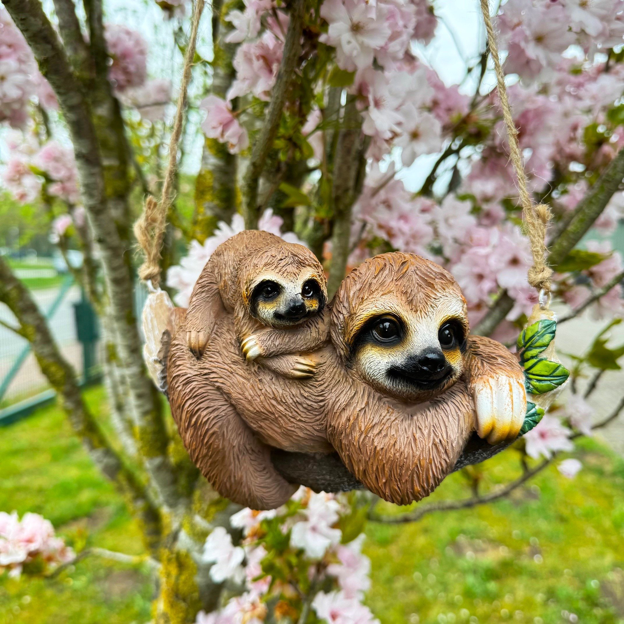 Online-Fuchs Gartenfigur für draußen, 2 Faultiere günstig online kaufen