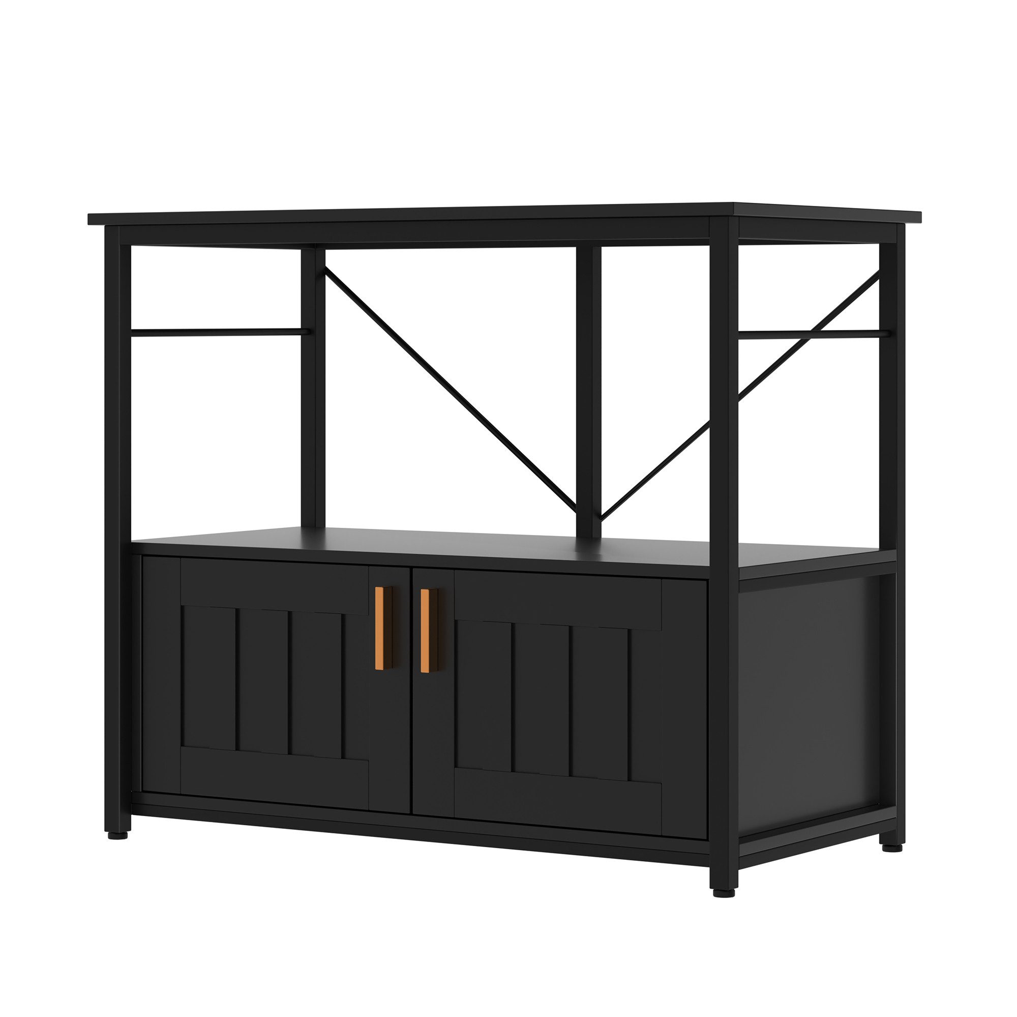 GarveeMore Aquariumunterschrank 93x48cm, 300kg Belastbarkeit, Standfest durch verstellbare Füße