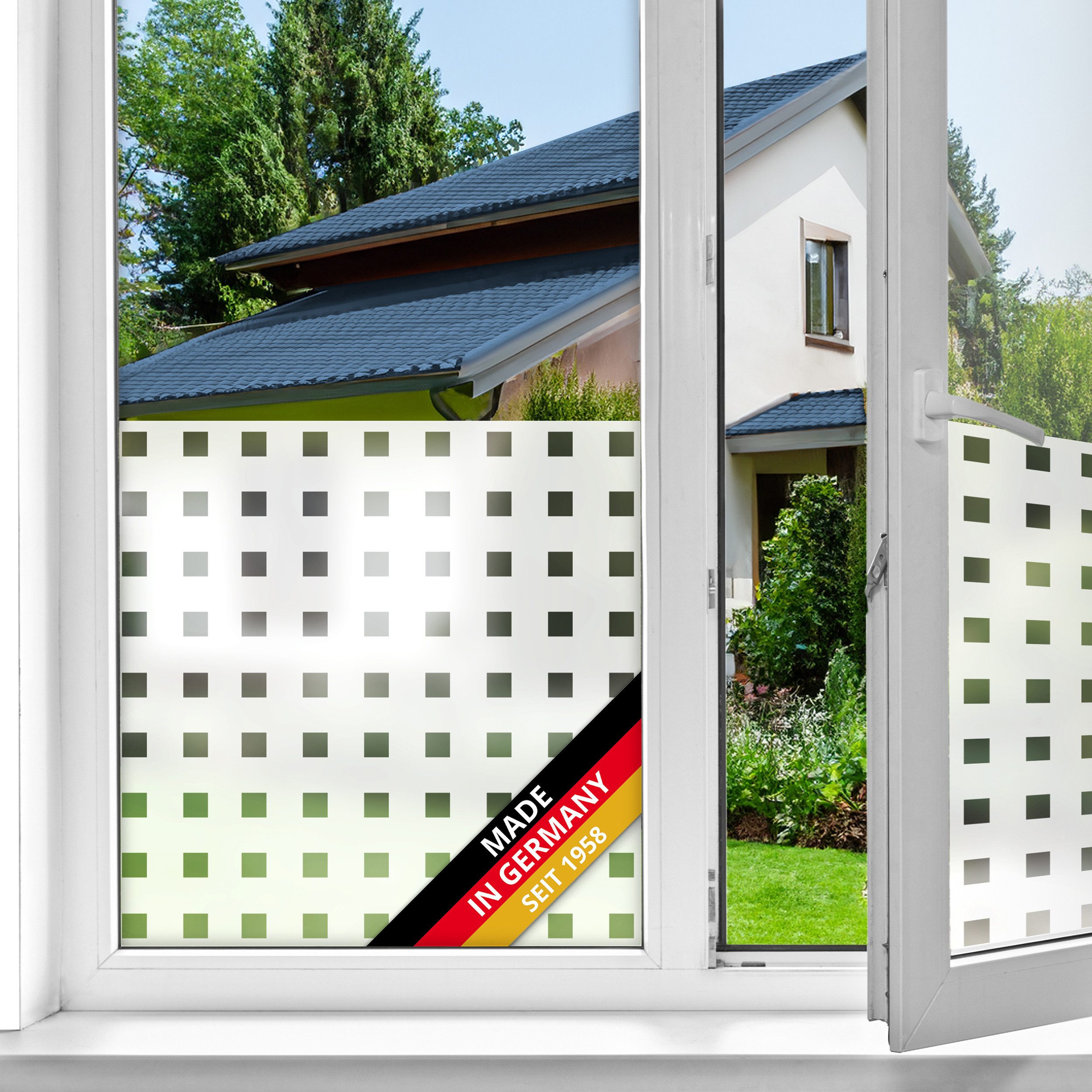 Fensterfolie 6,66€/qm Klebefolie für Fenster Sichtschutzfolie selbstklebend