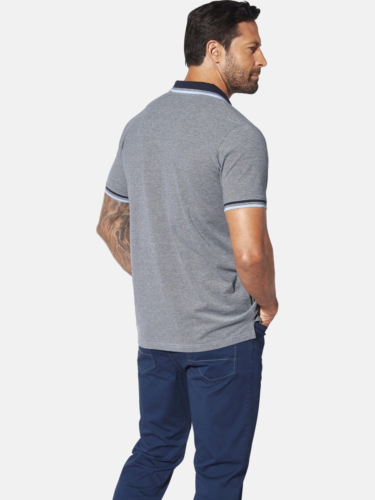 Jan Vanderstorm Poloshirt HERFINN in Melange-Optik günstig online kaufen