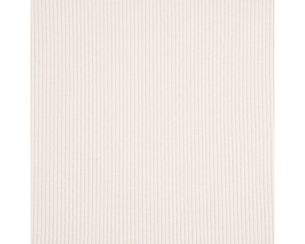 Thumbnail - SCHÖNER LEBEN. Stoff Jersey Rippjersey einfarbig creme 1,40m Breite, allergikergeeignet