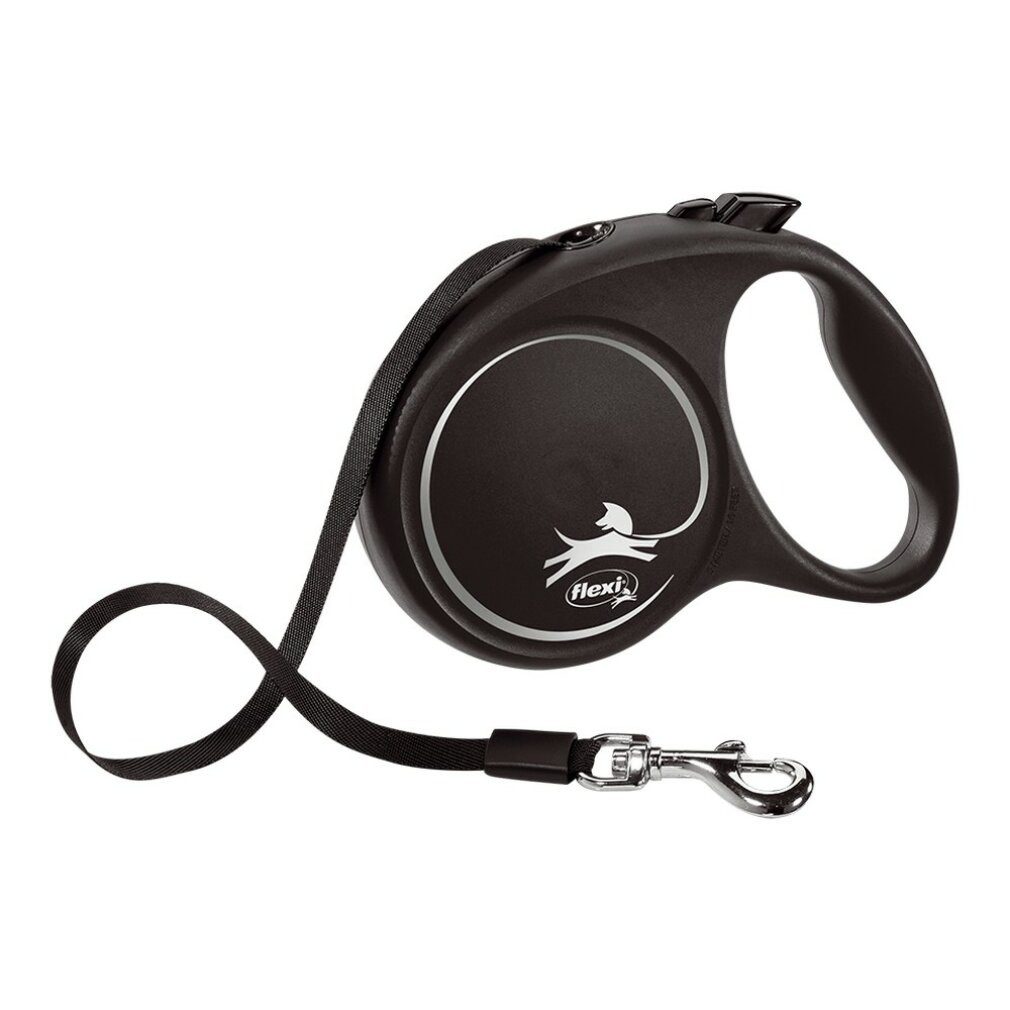 flexi Hundeleine Hundeleine BLACK DESIGN 5 m Größe S Silver, (Packung)