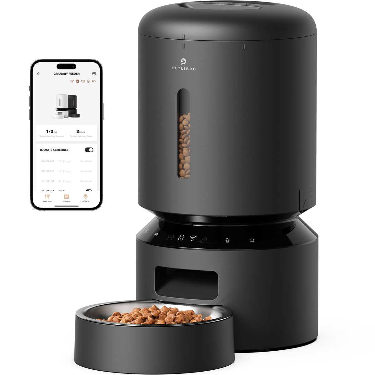 Petlibro Futterautomat Granary WIFI, 5 Liter, mit WLAN, schwarz