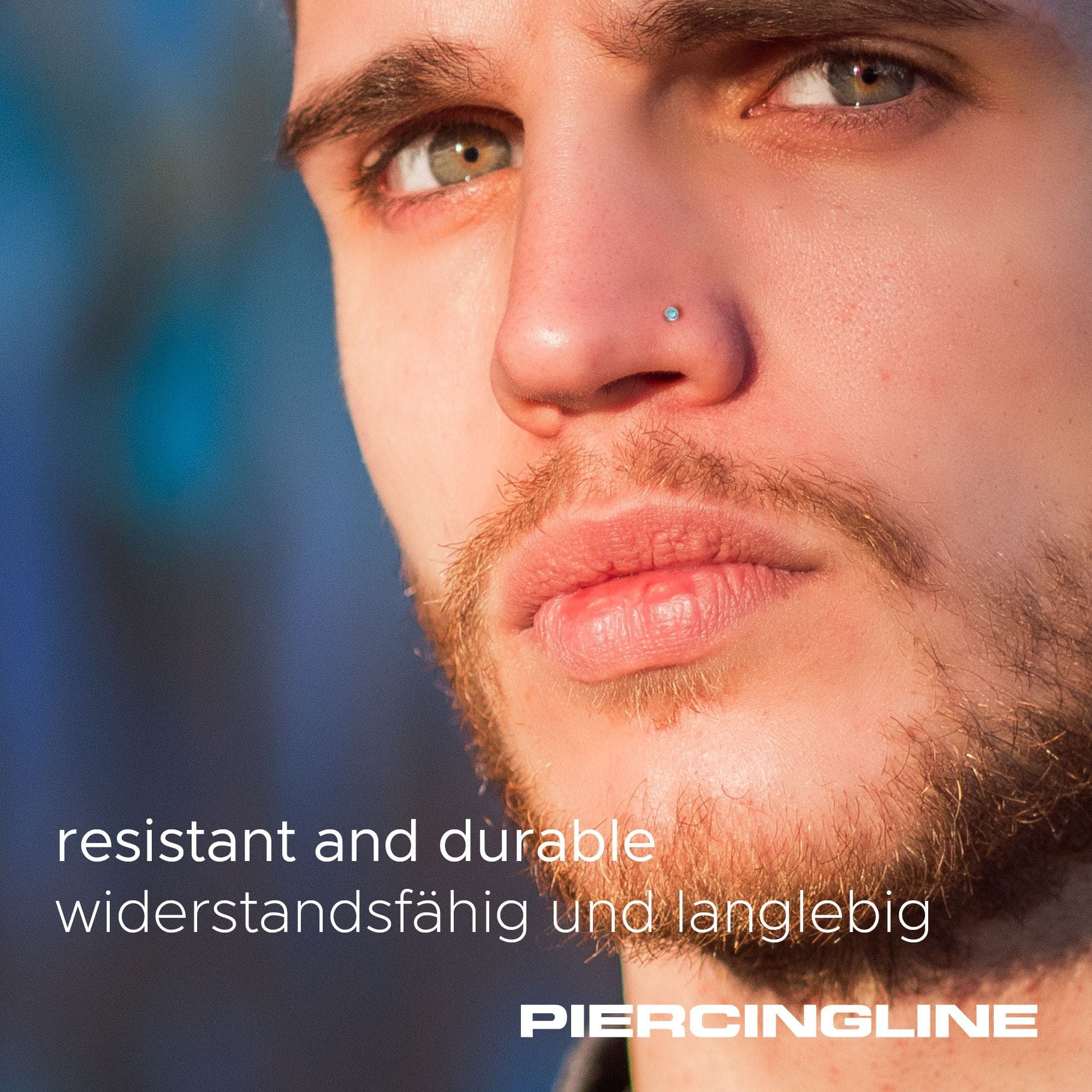 PIERCINGLINE Nasenpiercing Titan Nasenstecker Spirale FLACHE KRISTALLDISC (Nasenstecker, 1-tlg) – Bild 5 von 5