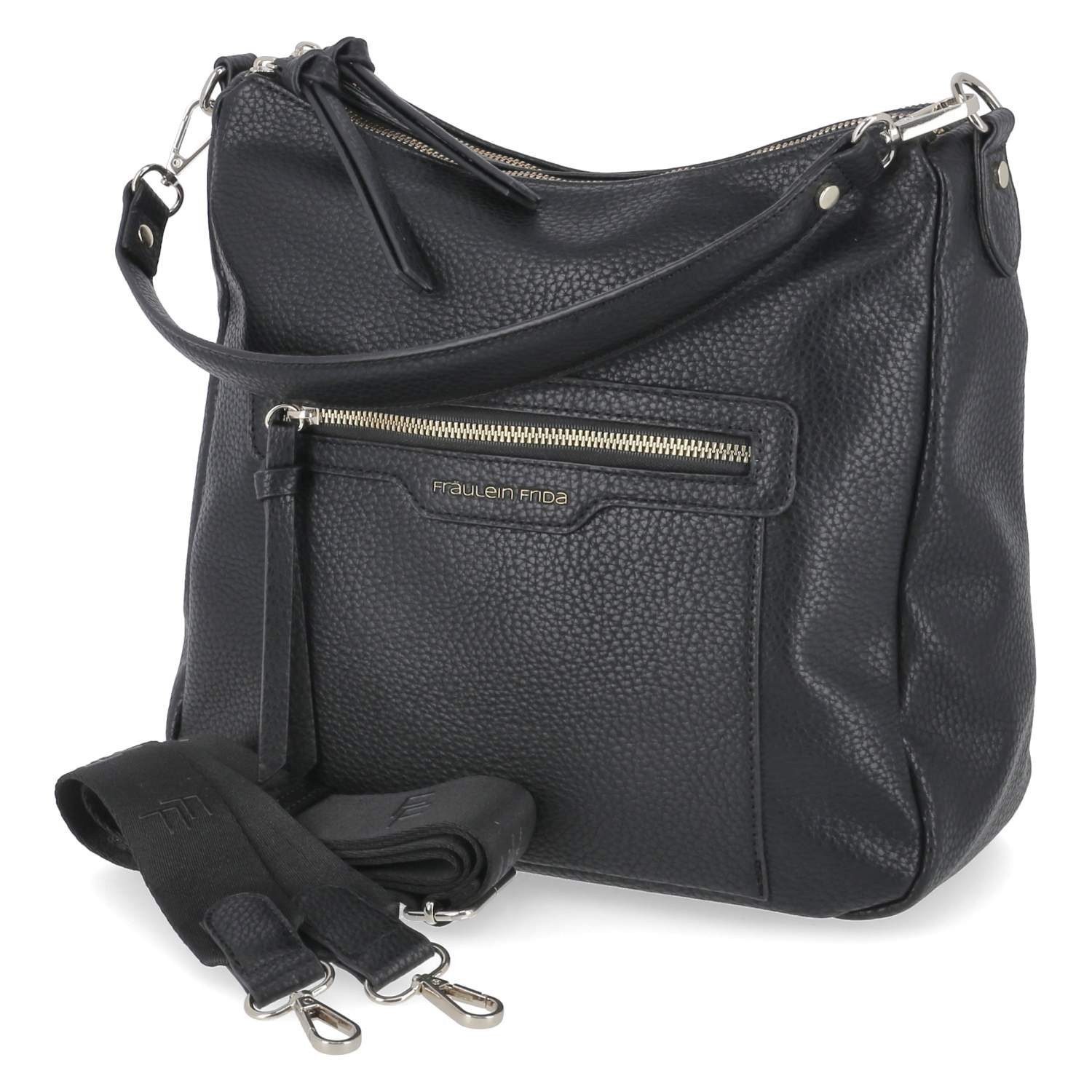 Fräulein Frida Handtasche Fräulein Frida FF2101,100 Damen Umhängetaschen Synthetik black