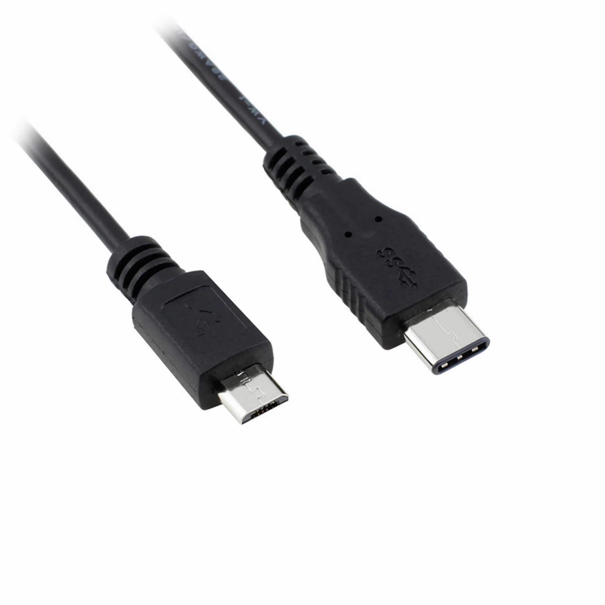 Bolwins R19 USB Typ C auf micro USB Stecker Datenkabel Ladenkabel Adapter 1m USB-Kabel, USB Typ-C 3.1 Stecker, Micro-USB 2.0 (Micro-B 5-Pin) Stecker (100 cm), Schnellladen & Datentransfer, Plug & Play