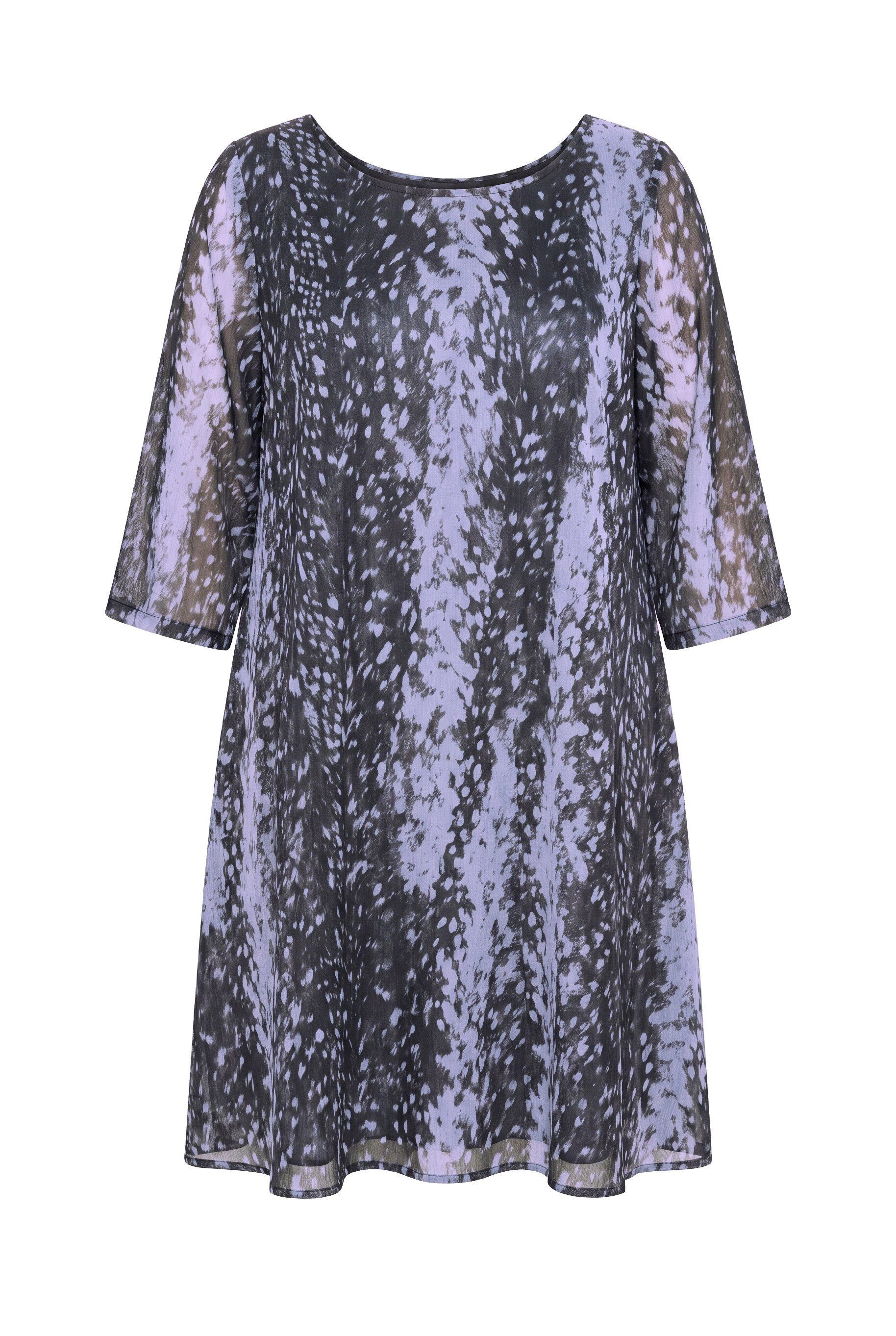 MIAMODA Jerseykleid Meshkleid A-Linie Animal-Muster Jersey-Unterkleid – Bild 2 von 3