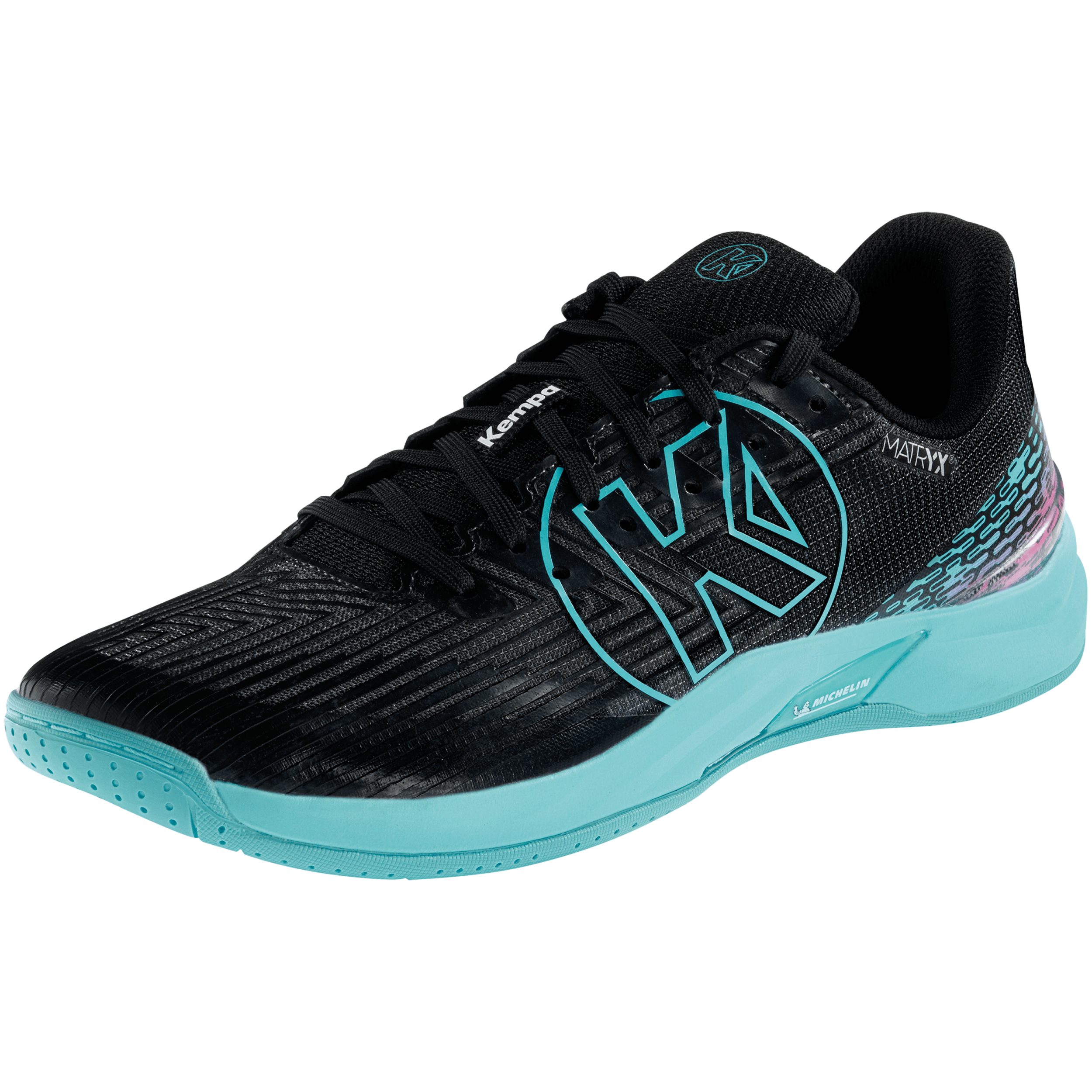 Kempa ATTACK TWO 2.0 schwarz/aqua Hallenschuh
