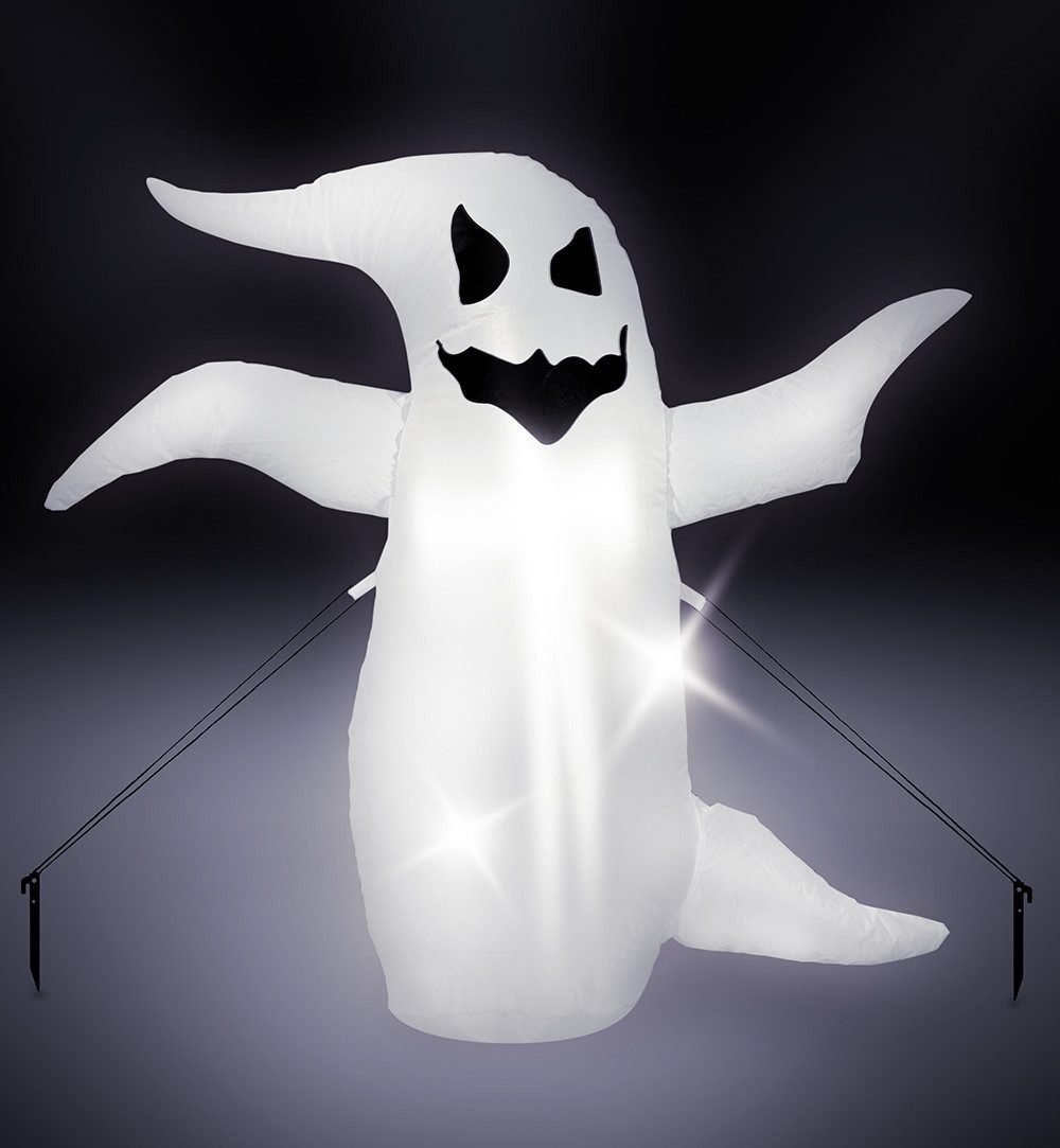 Fries Aufblasbares Partyzubehör Selbstaufblasender Horror Geist Garten Deko mit LED Halloween Karneval, 91 cm x 100 cm x 28 cm