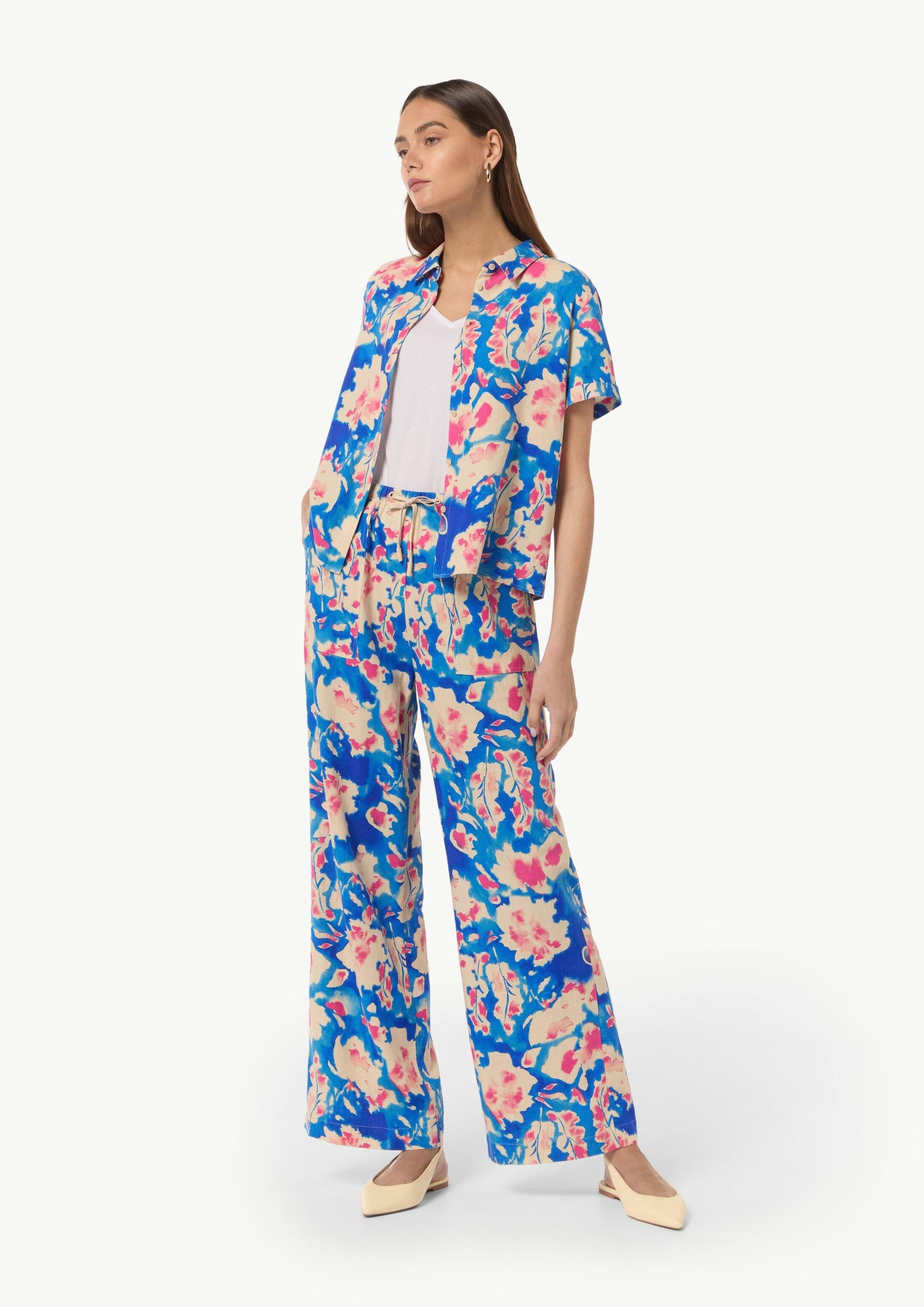 comma Chinos Hose Hose aus Leinenmix
