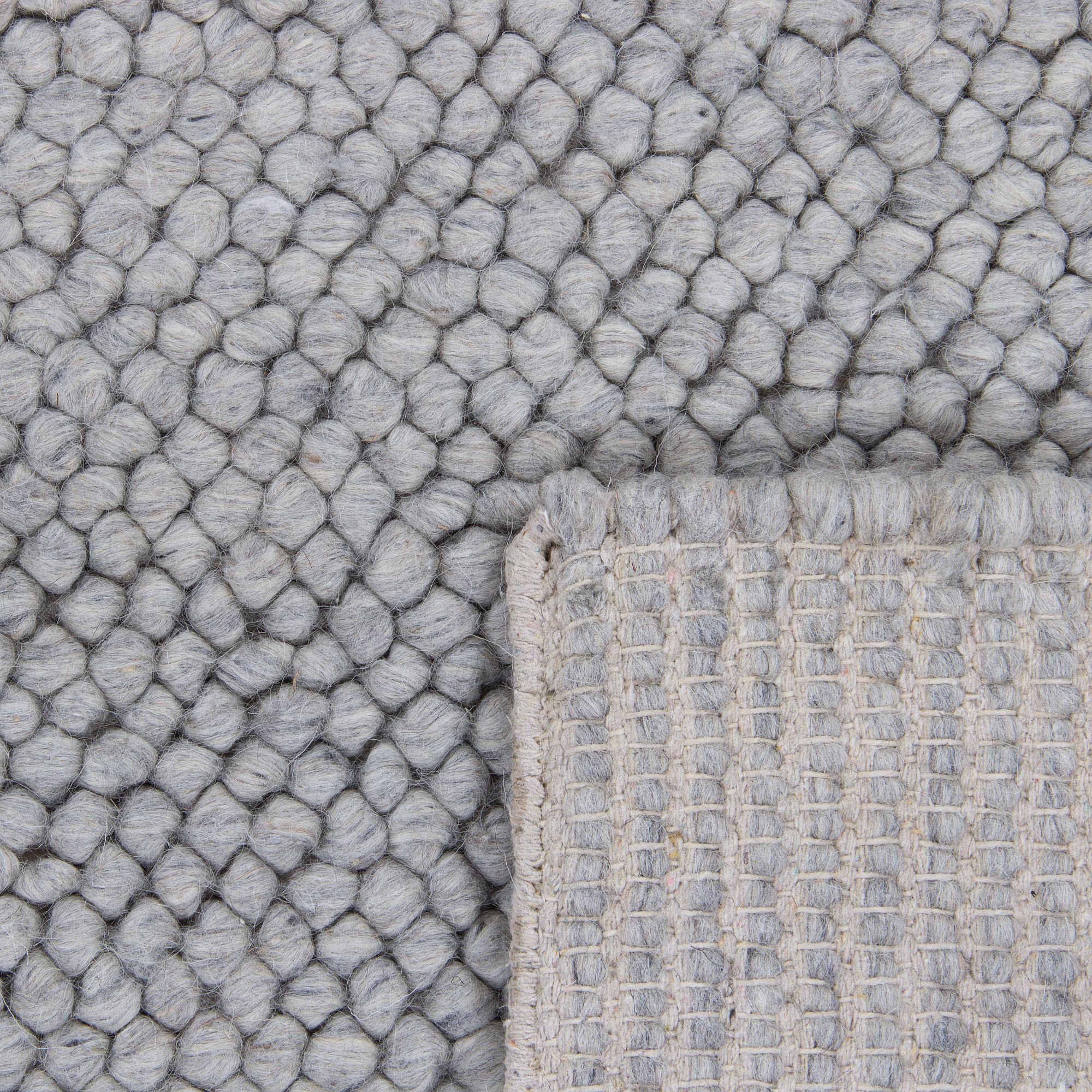 Natur Concept Elfenbein Melange, Teppich Wolle modern Wohnzimmer WOOLY Designteppich Designer Consilio Silber
