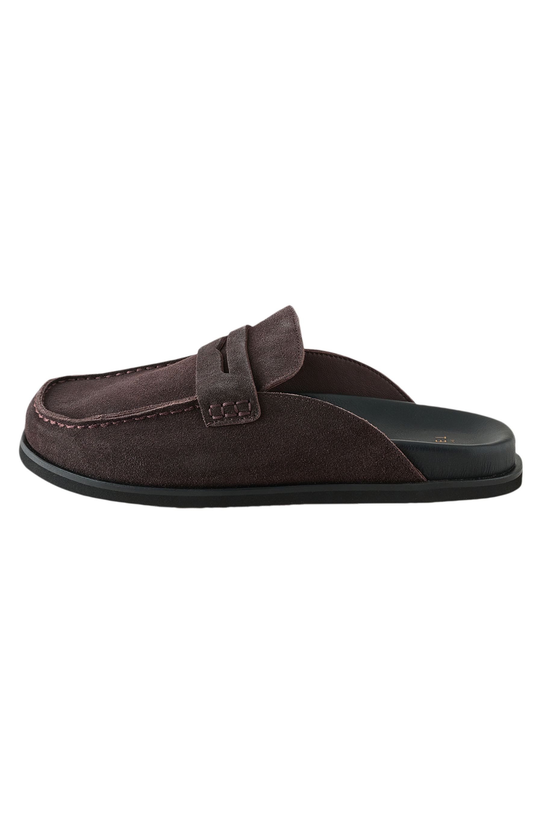 The Set The Set Premium-Pantoletten Veloursleder, Fußbett Loafer (1-tlg)