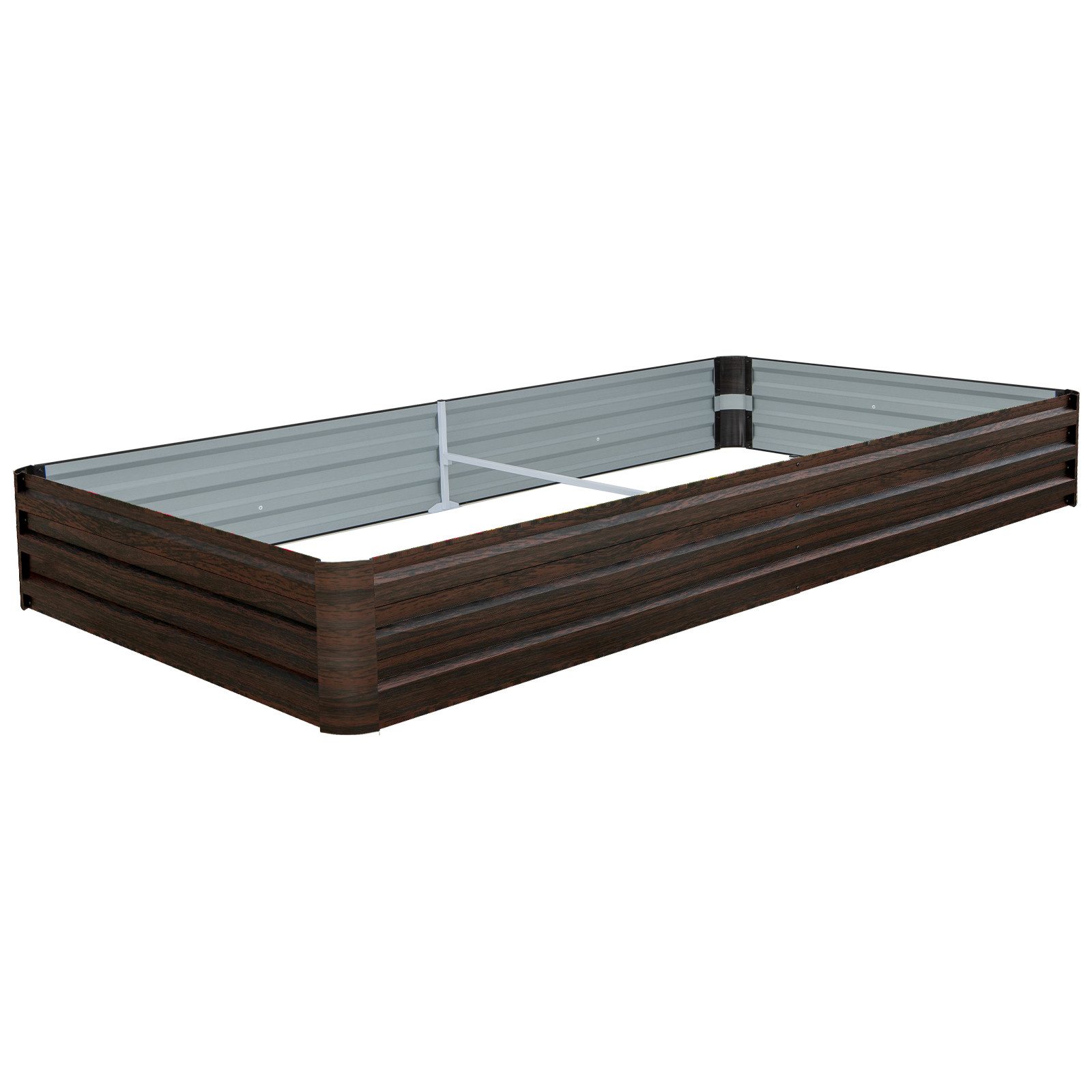 COSTWAY Hochbeet, Metall, Kräuterbeet für Balkon & Garten