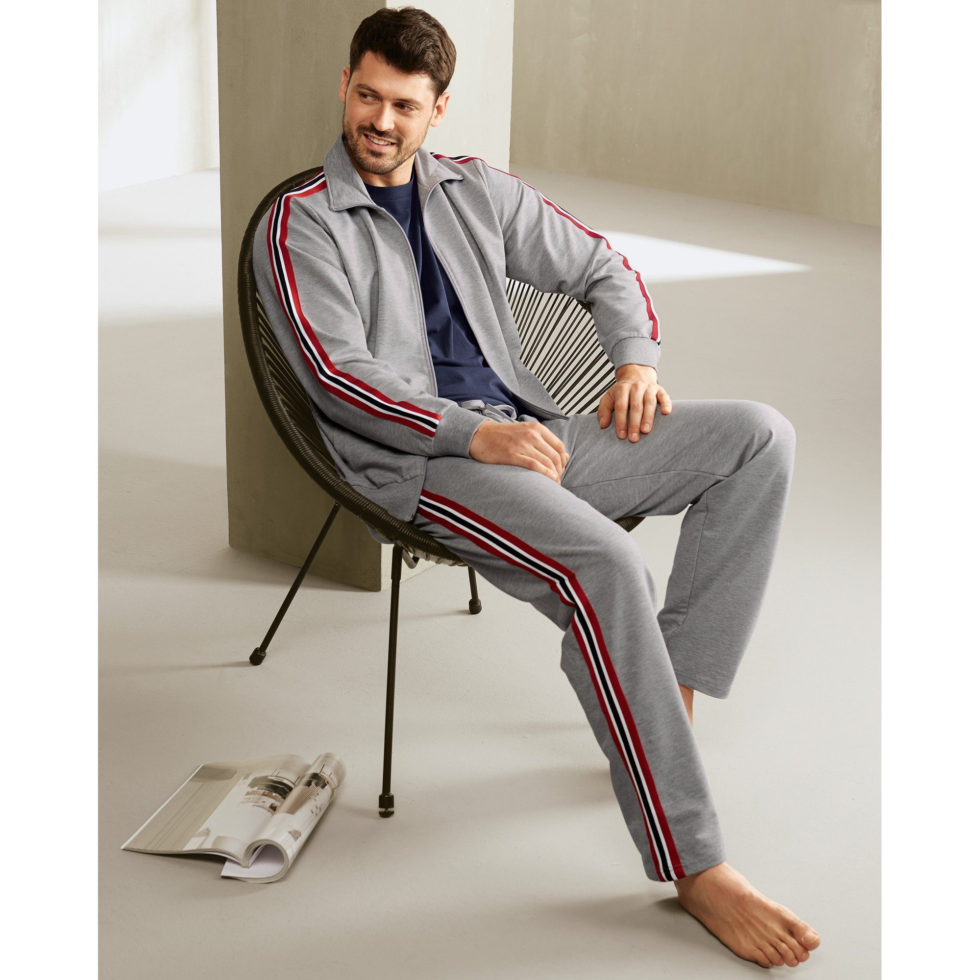 Erwin Müller Jogginghose Herren-Freizeithose, lang Uni