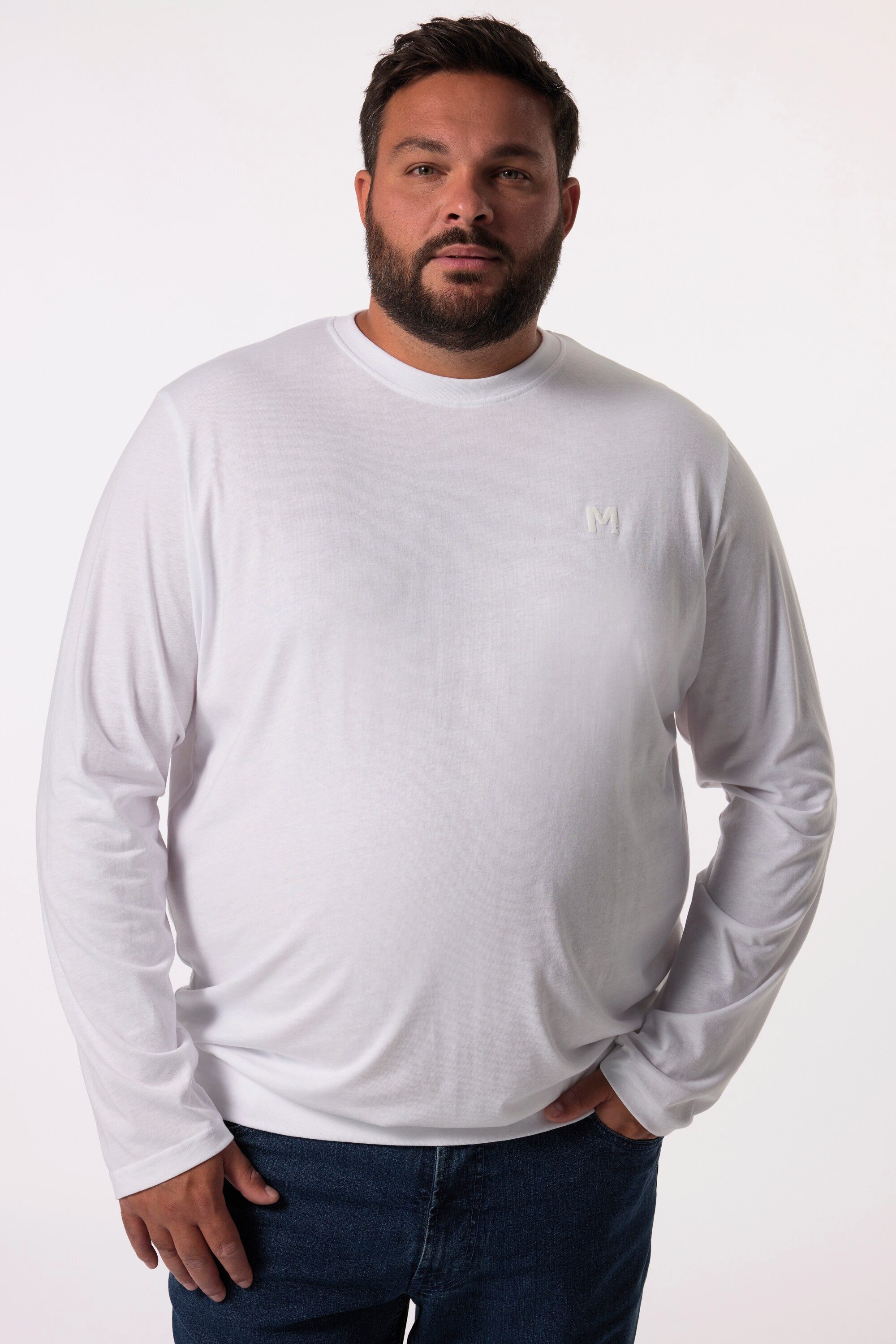 T-Shirt Langarmshirt Bauchfit Spezialschnitt Basic
