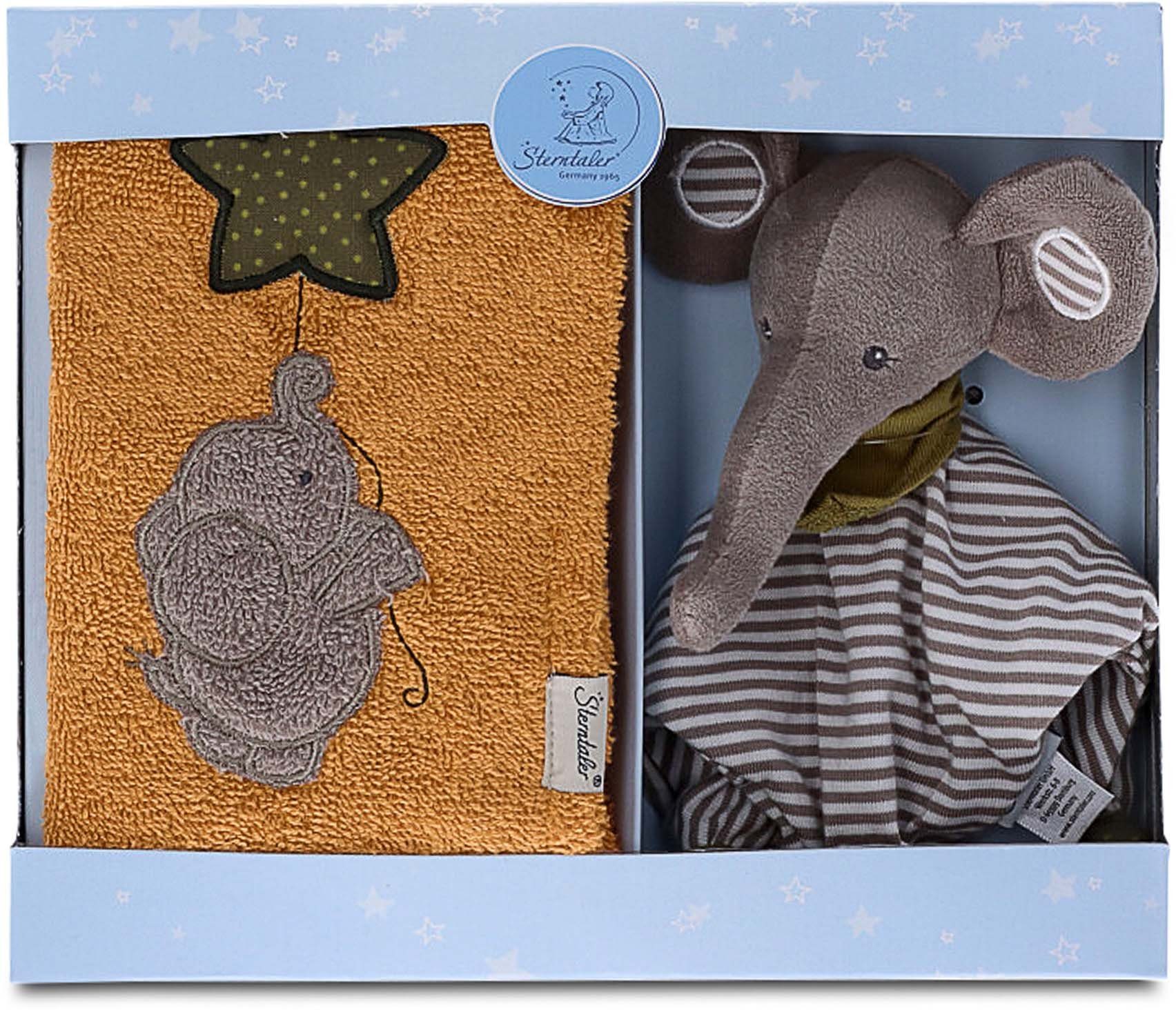 Eddy, Elefant (Set, Schmusetuch 2-tlg) Sterntaler® Geschenk-Set