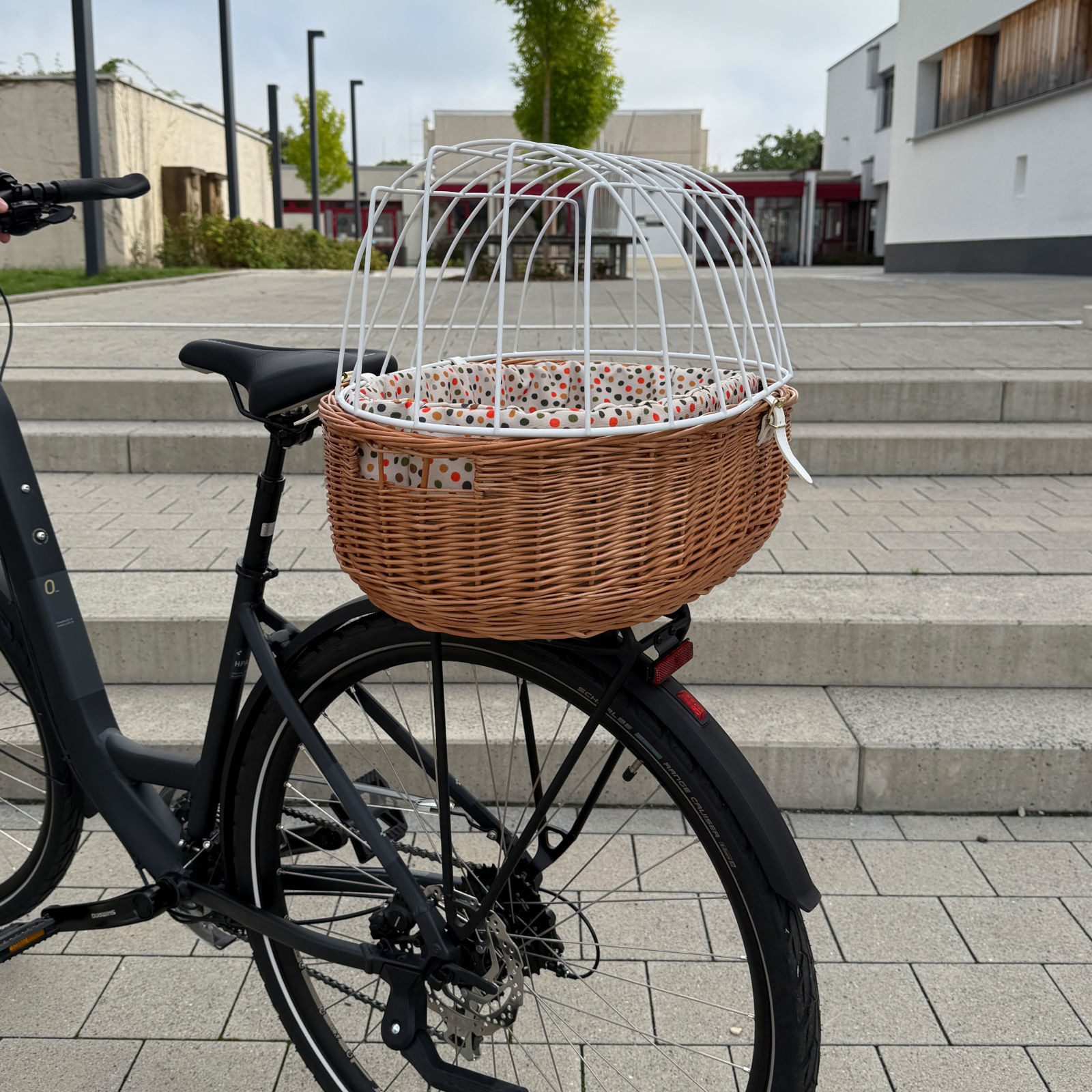 Aumüller Tierfahrradkorb Fahrrad-Tierkorb Classic, mit Polstereinlage, L: 52 cm, Gepäckträge...