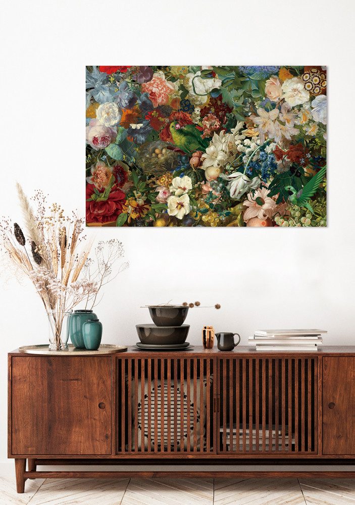 ArtUniverse Gemälde Nostalgische Blumen 100 x 150 cm, Naturmotiv