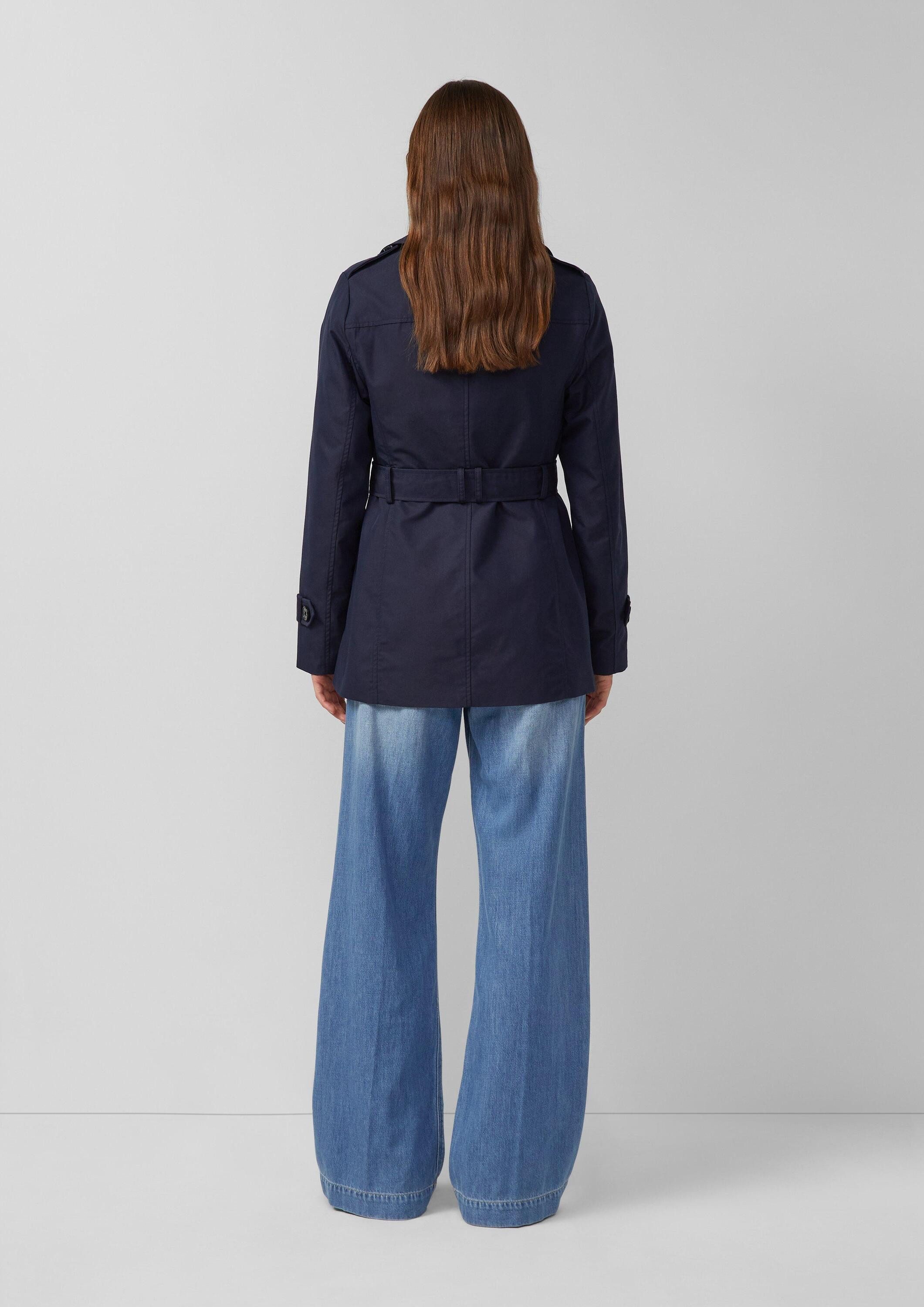 s.Oliver Trenchcoat Outdoor-Jacke Wasserabweisender Trenchcoat im Slim Fit