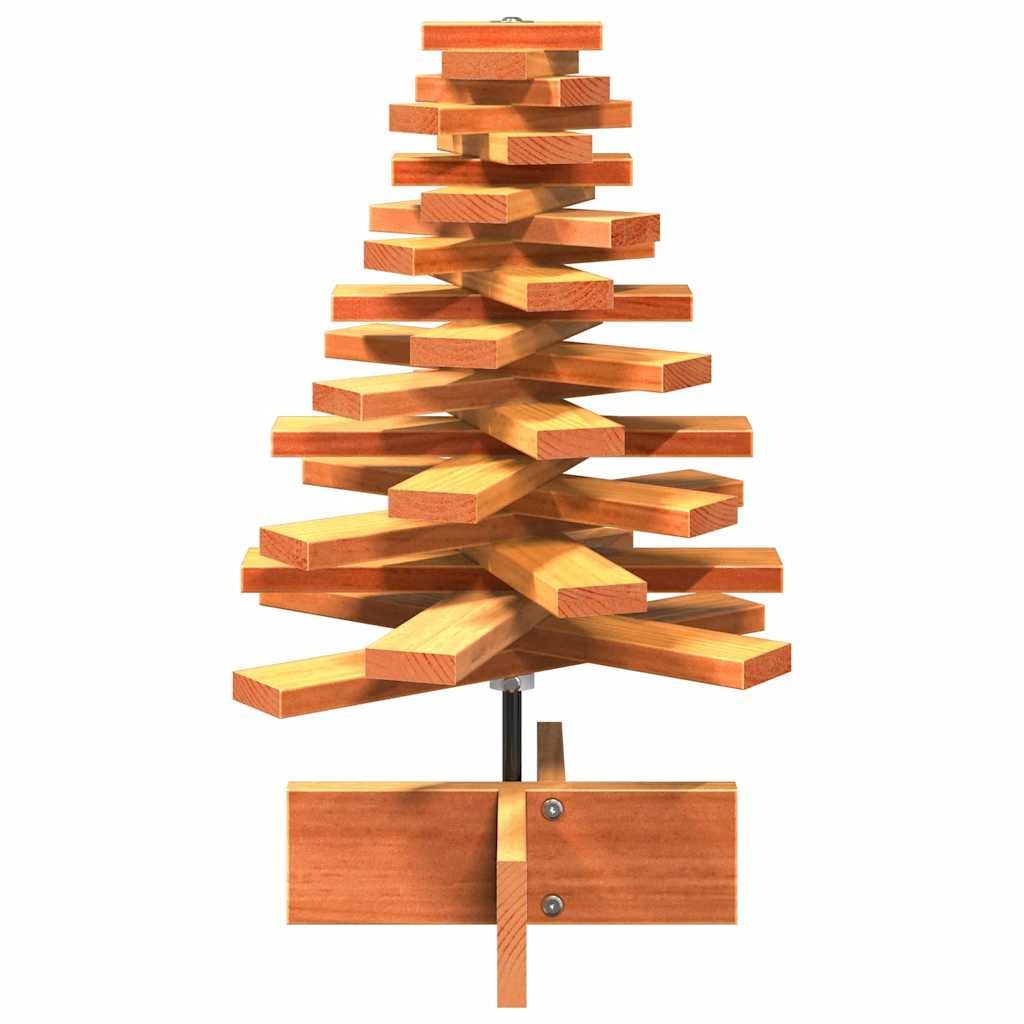 vidaXL Künstlicher Weihnachtsbaum Weihnachtsbaum zum Schmücken Wachsbraun 60 cm Massivholz Kiefer
