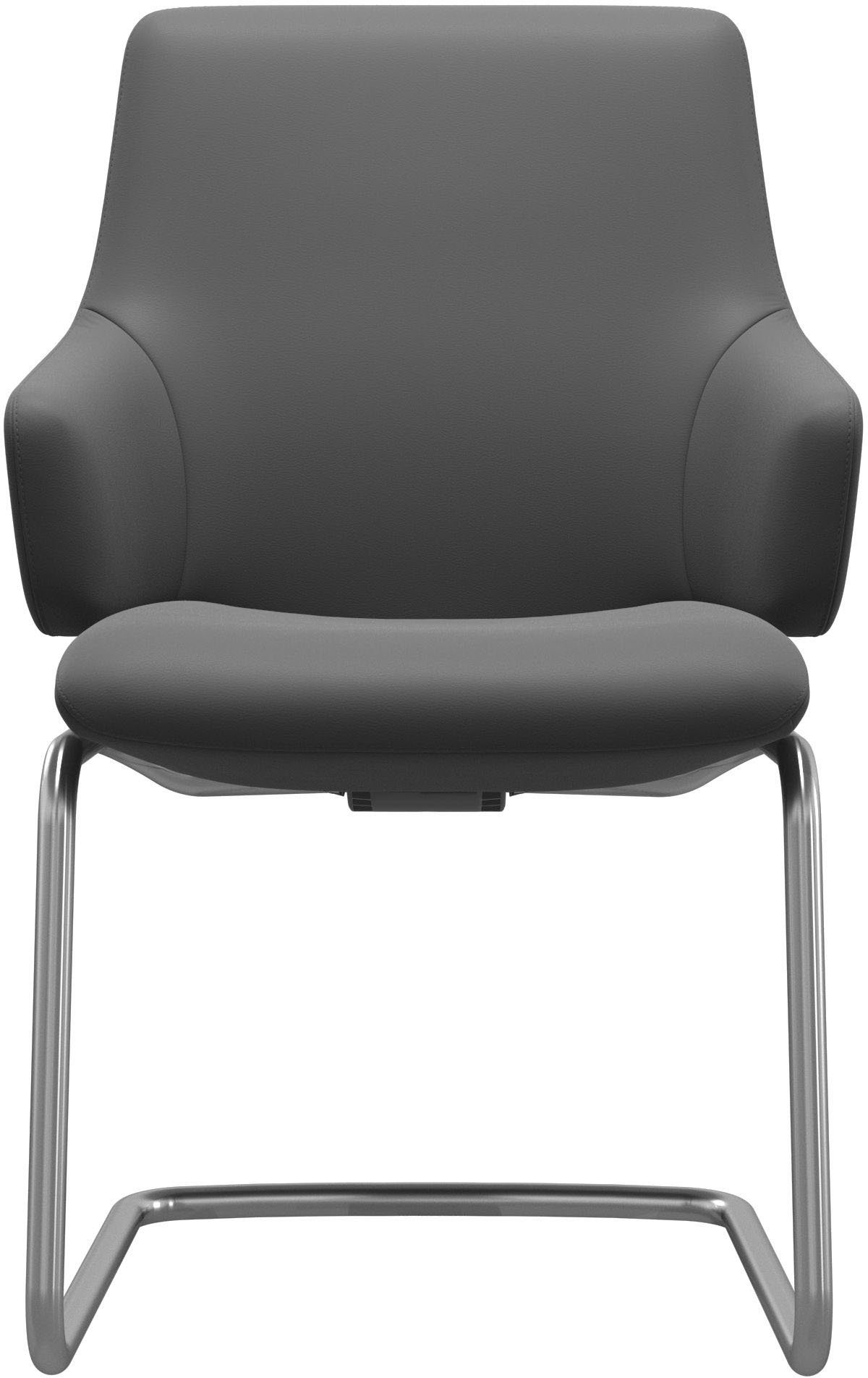 Stressless® Polsterstuhl Laurel, Low Back mit Armlehne, Größe L, mit Beinen aus Stahl in Chrom glänzend