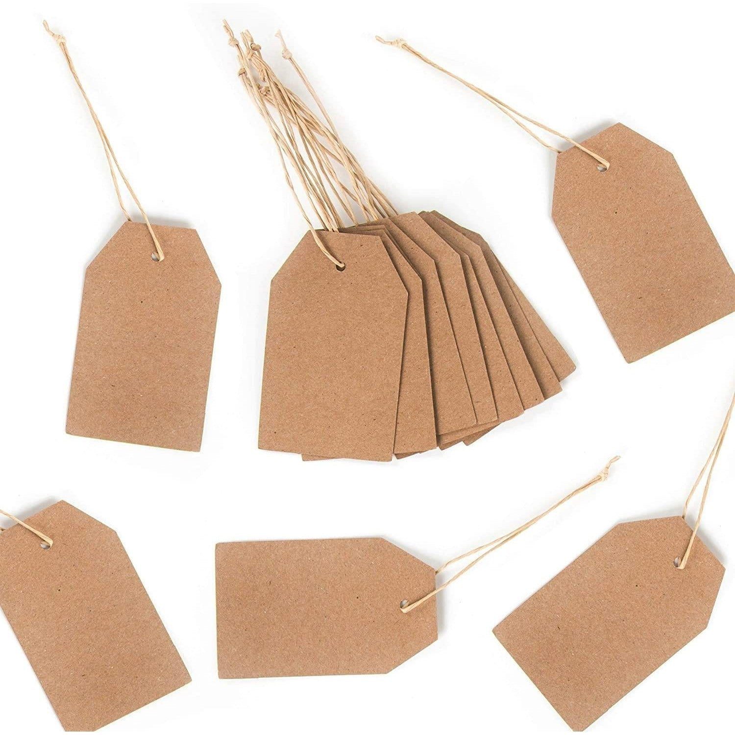 Logbuch-Verlag Dekofigur 24 Papieranhänger natur aus Kraftpapier - 9 x 5,5 cm