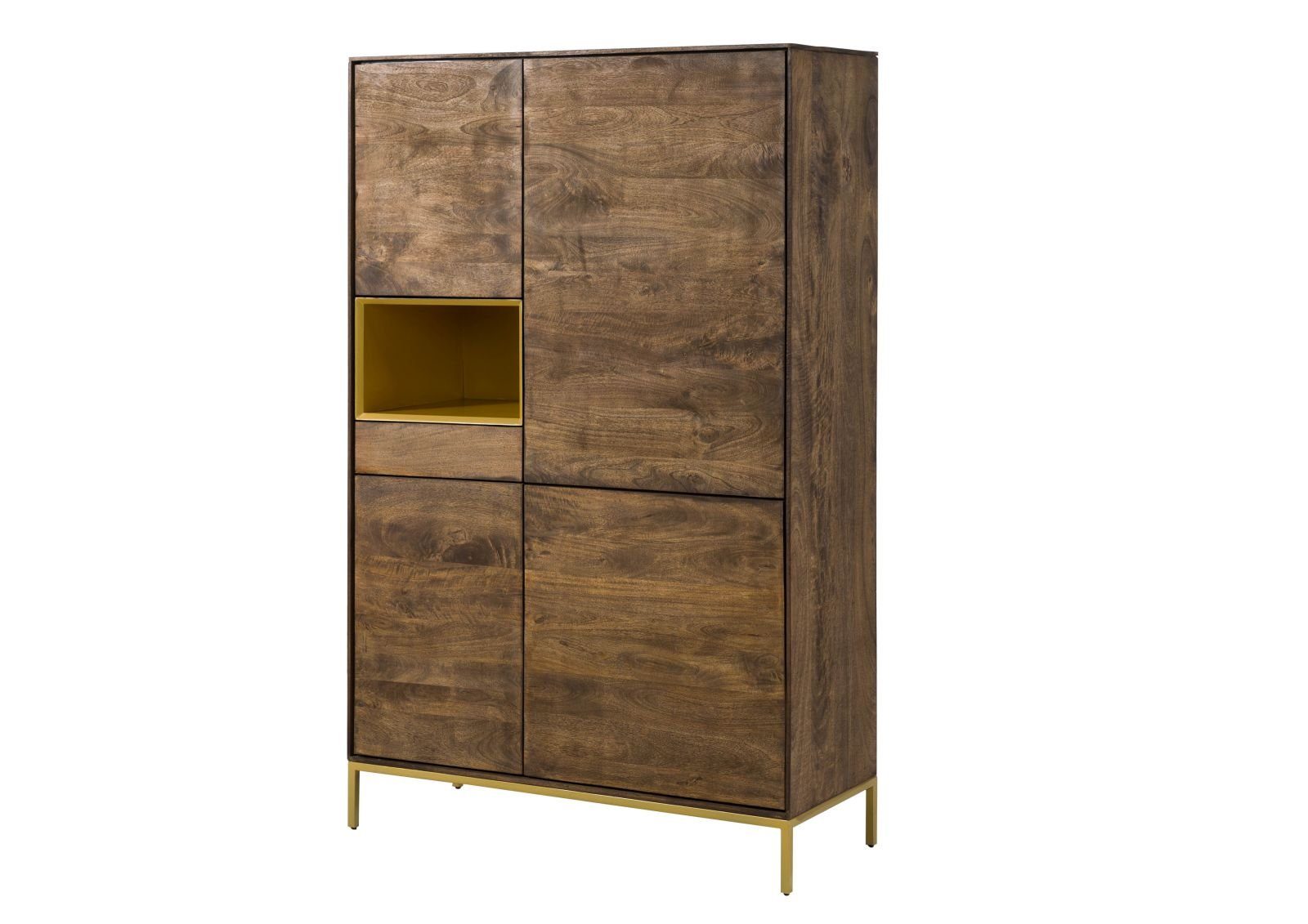 Massivmoebel24 Highboard CHICAGO (Massivholz), Highboard Mango 111x45x175 braun geölt CHICAGO #109