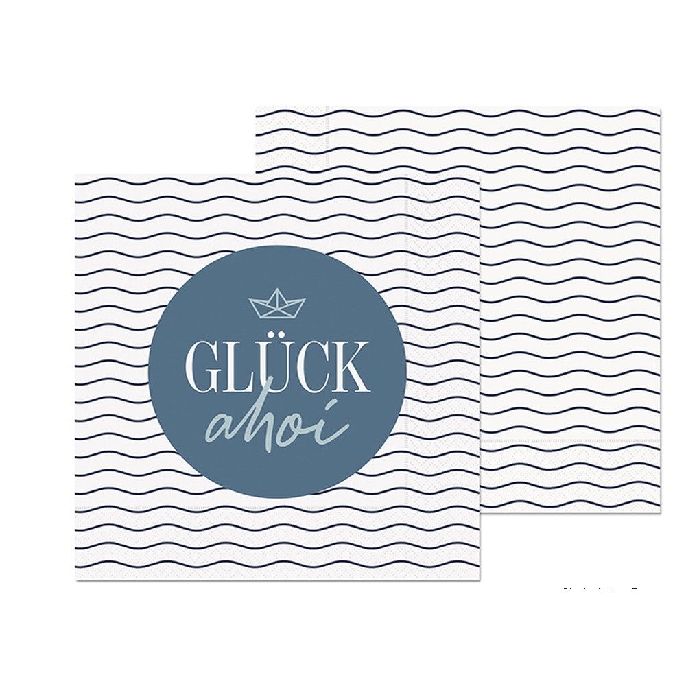 La Vida Papierserviette, Farbe: Weiß, Motiv: Schiff