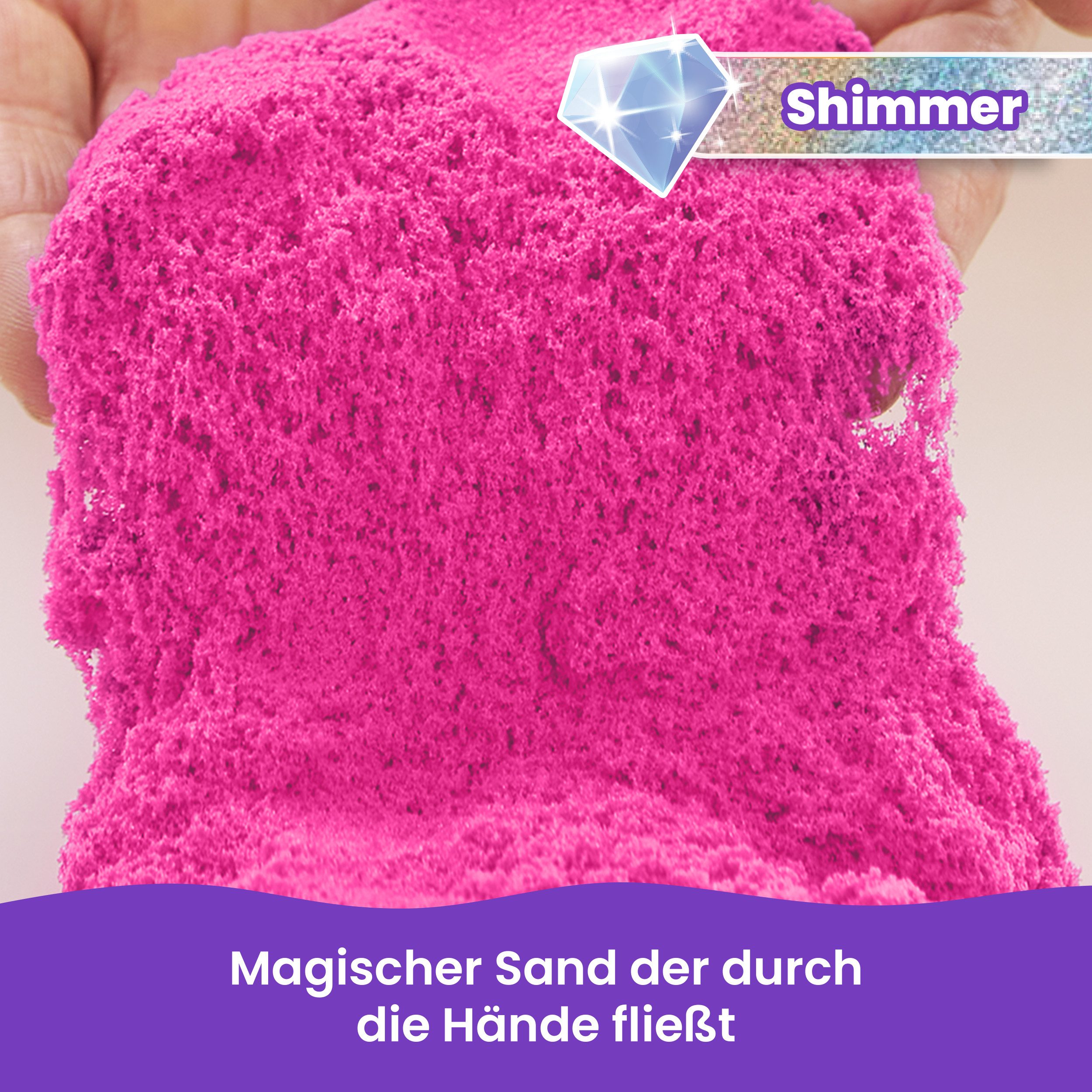 Spin Master Kreativset Kinetic Sand - 907 g Beutel Schimmer Pink – Bild 5 von 5