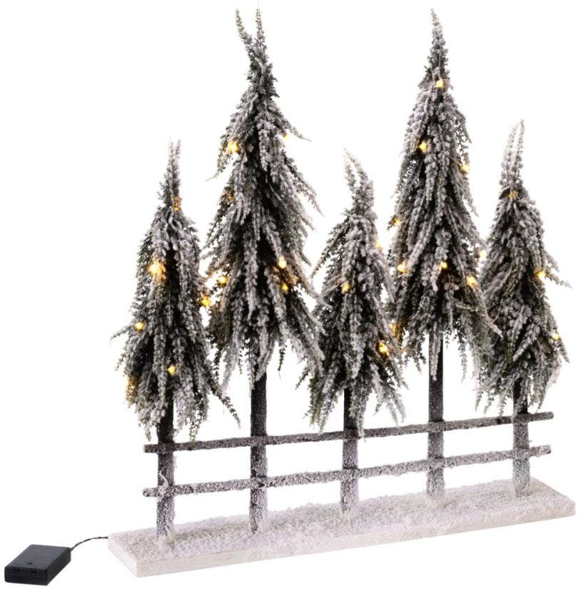 Schneider LED Winterwald, Warmweiß, integriert, LED Weihnachtsdeko fest Baum