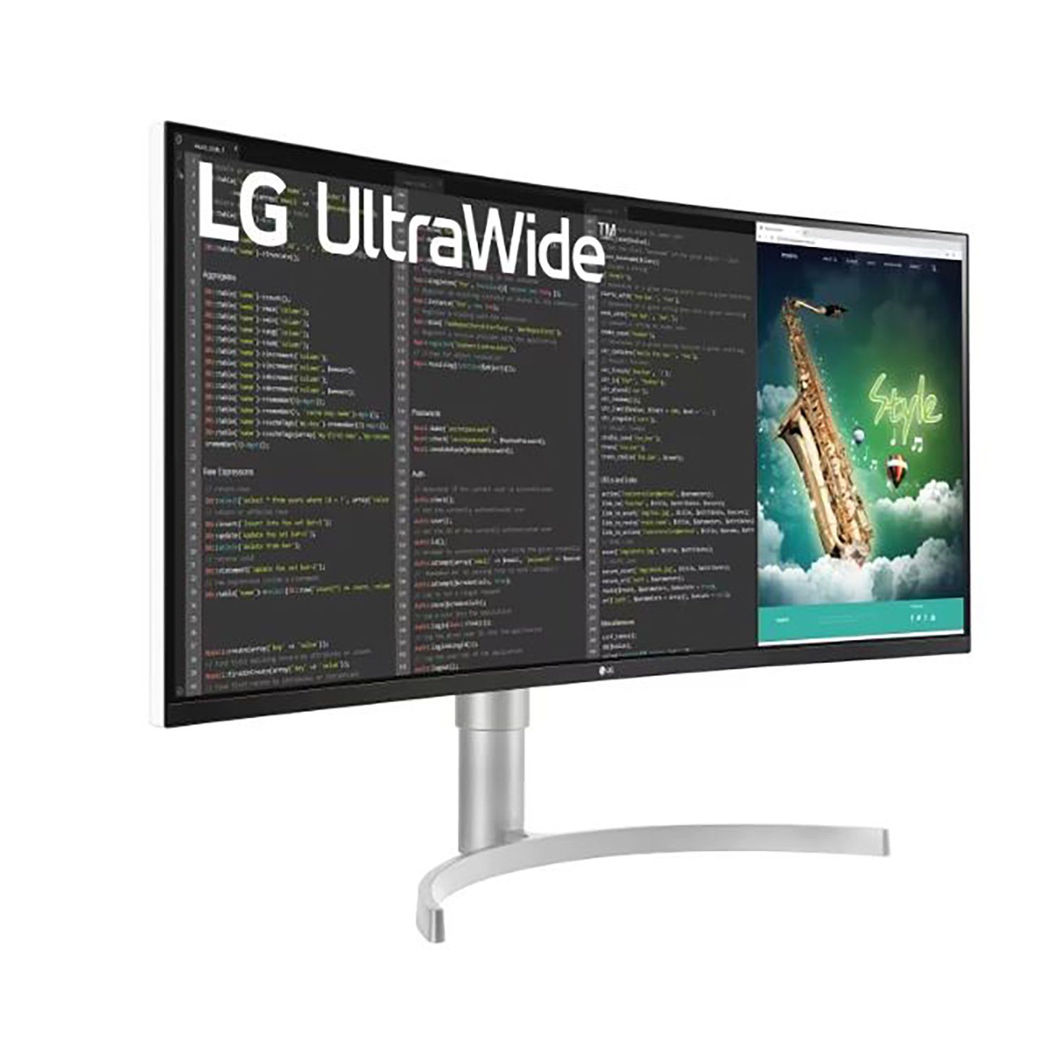 LG 35WN75CP Curved-LED-Monitor (88.9 cm/35 ", 3440 x 1440 px, 5 ms Reaktionszeit, VA, 21:9, Weiß)