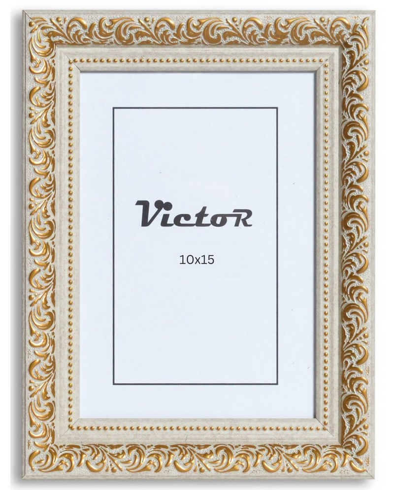 Victor (Zenith) Bilderrahmen Rubens, Bilderrahmen 10x15 cm Beige Gold A6, Bilderrahmen Barock, Antik