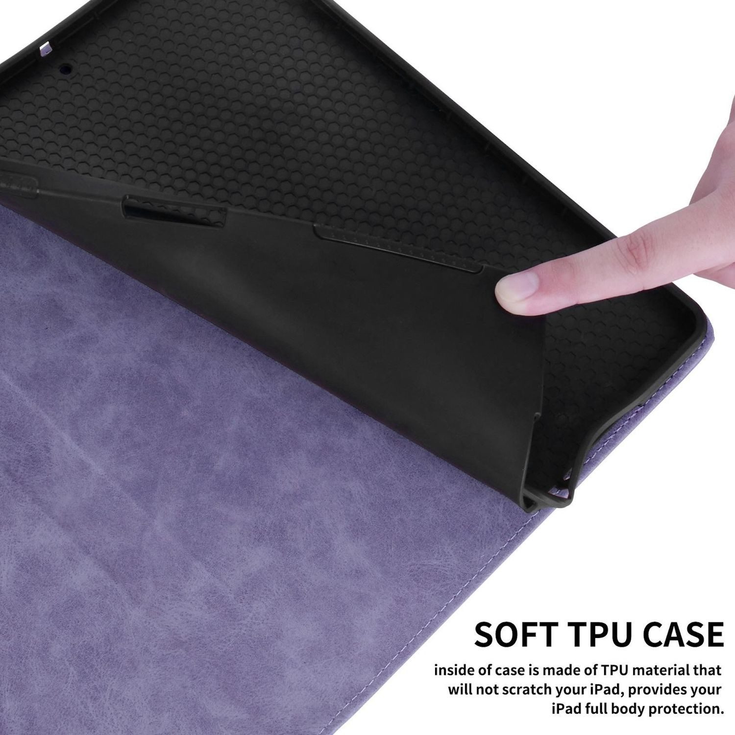 Wigento Tablet-Hülle Für Xiaomi Redmi Pad Pro 12.1 Rhombus Muster Kunstleder Tasche Lila, Faltbare Kunstleder Hülle mit Stifthalter und Standfunktion